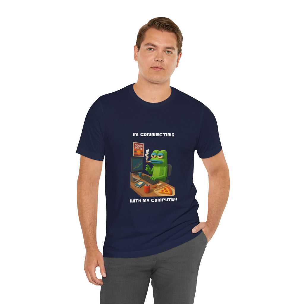 Gamer Frog Tee — "Good Vibes" Desk Gaming T-Shirt