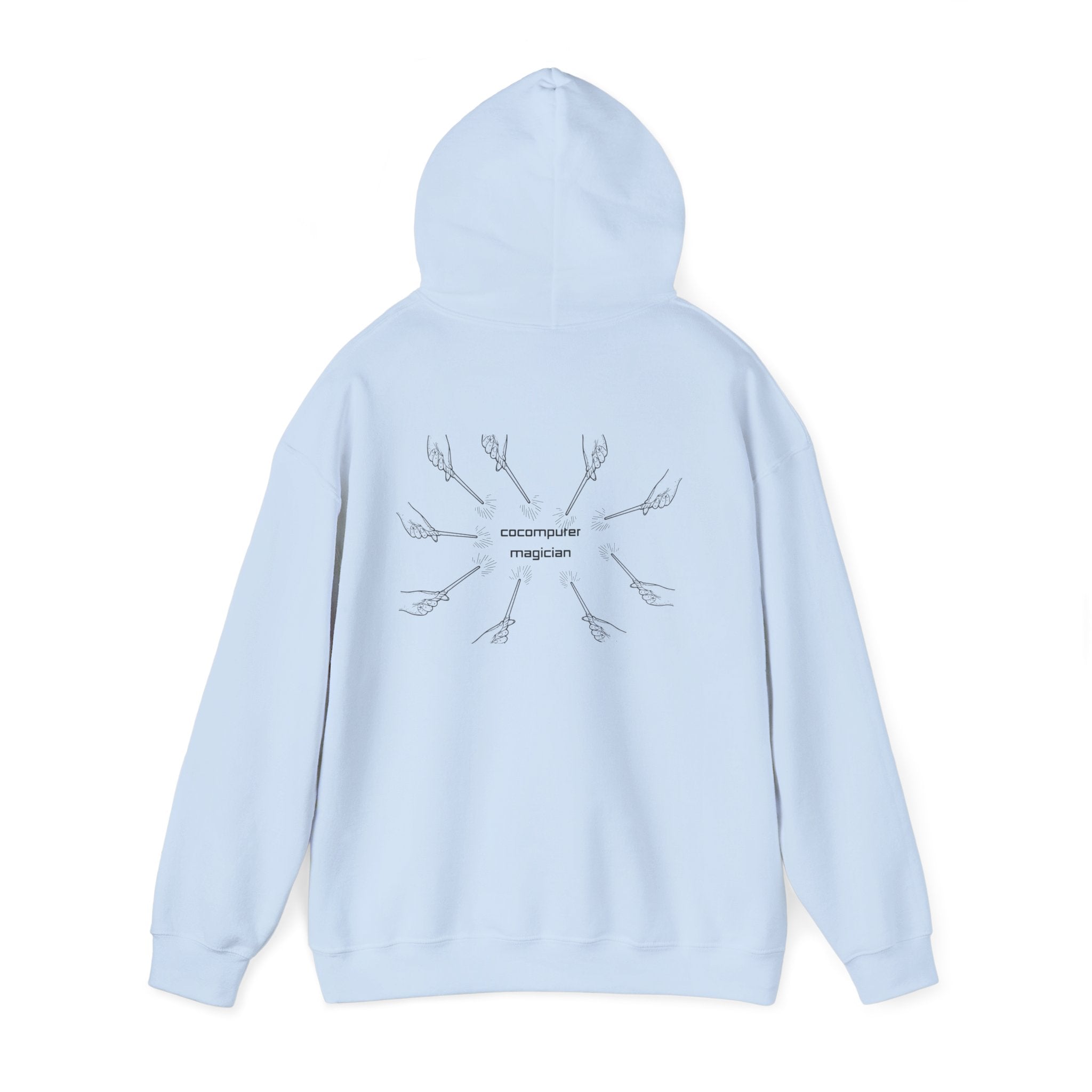 Computer Magician Hoodie — Minimal Tech Graphic Pullover