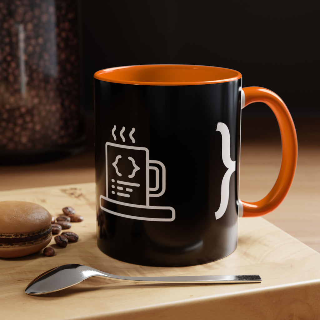 Binary Pulse: Minimalist White-on-Black Developer Mug