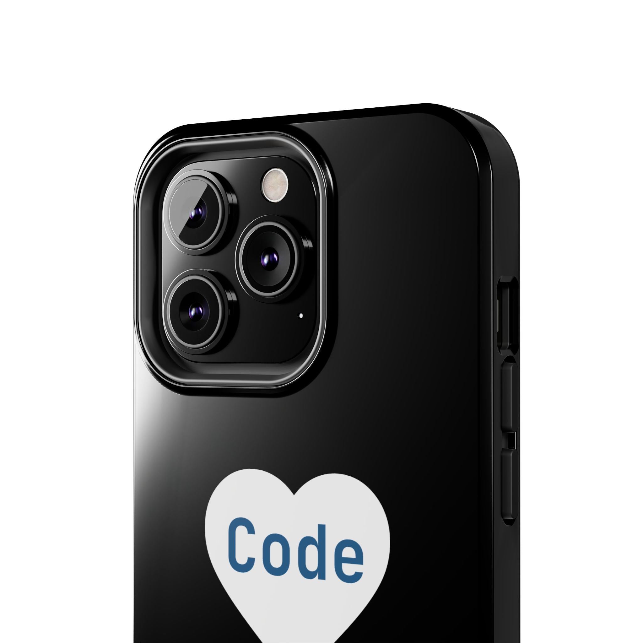 I <CODE> Heart Phone Case | Minimalist Developer Cover