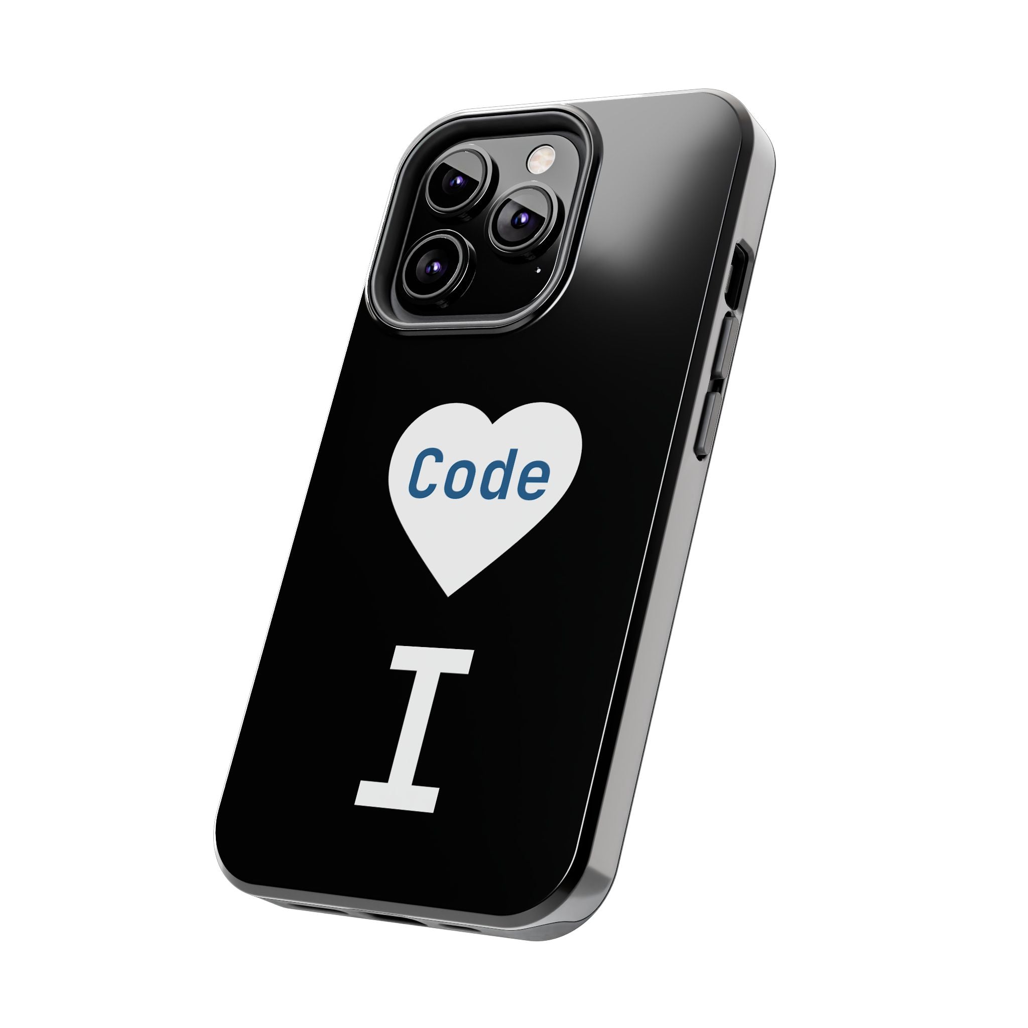 I <CODE> Heart Phone Case | Minimalist Developer Cover