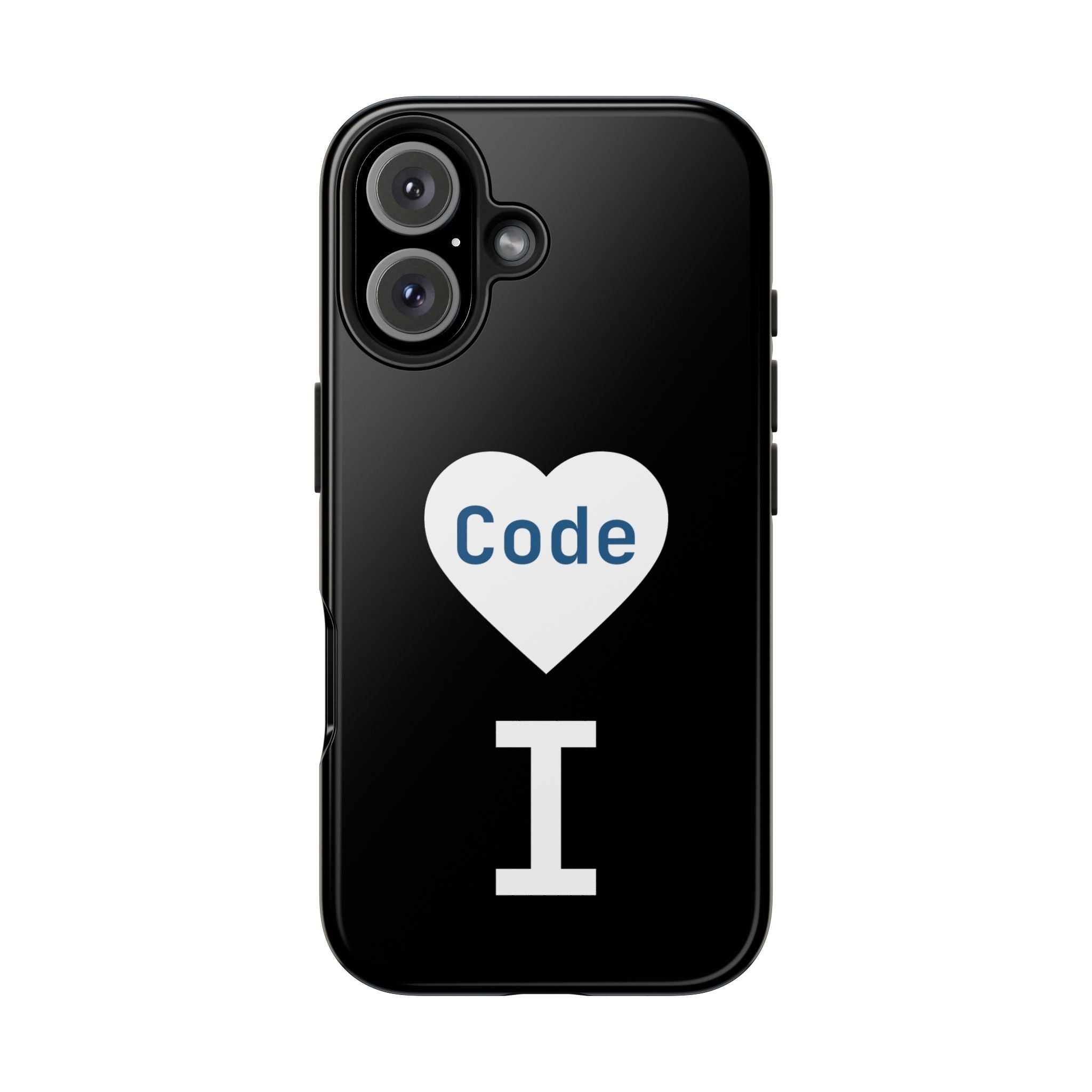 I <CODE> Heart Phone Case | Minimalist Developer Cover