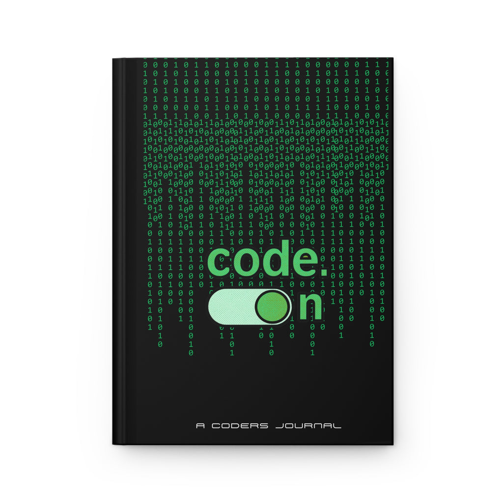 Code On Hardcover Journal — Coder’s Notebook with Binary Matrix Design