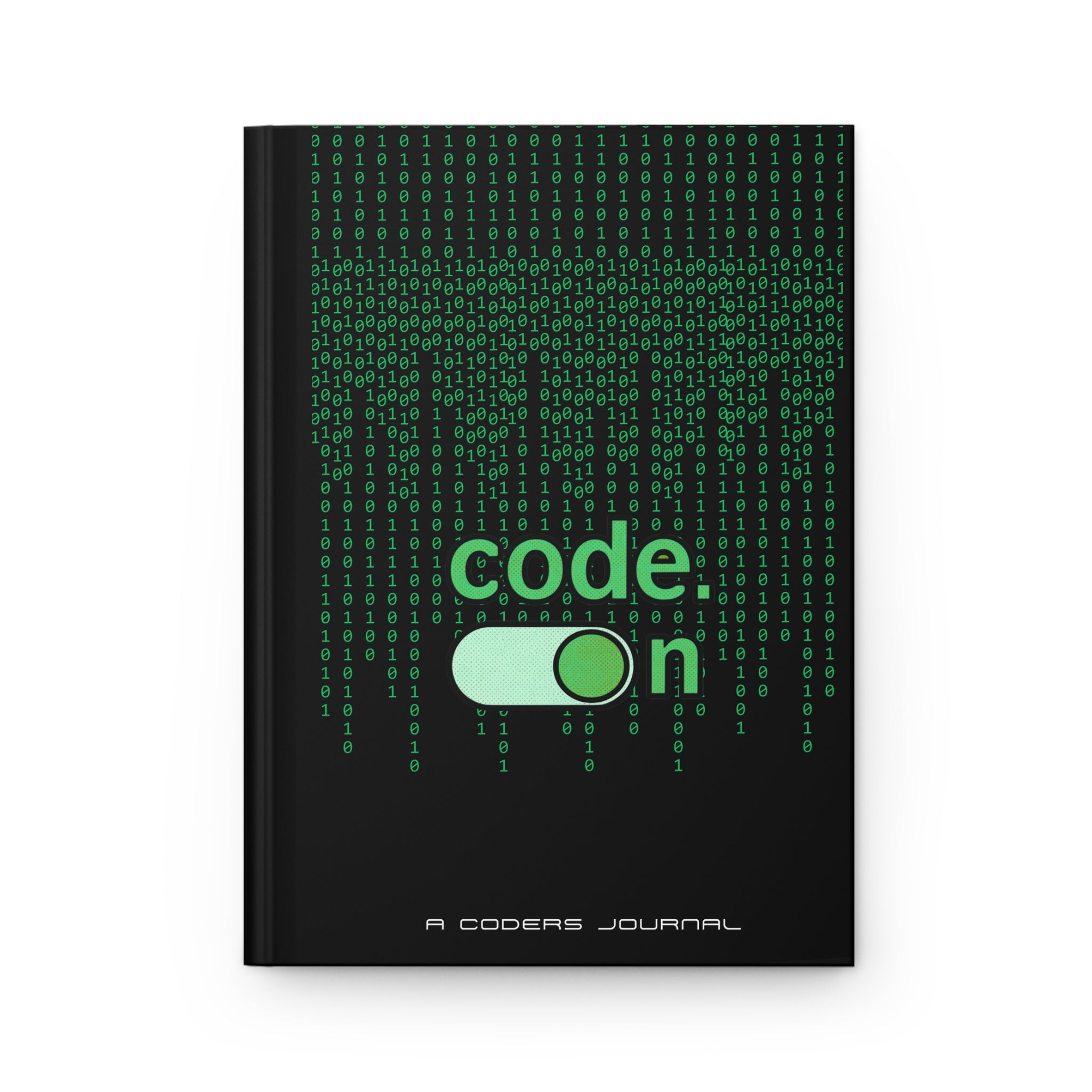 Code On Hardcover Journal — Coder’s Notebook with Binary Matrix Design
