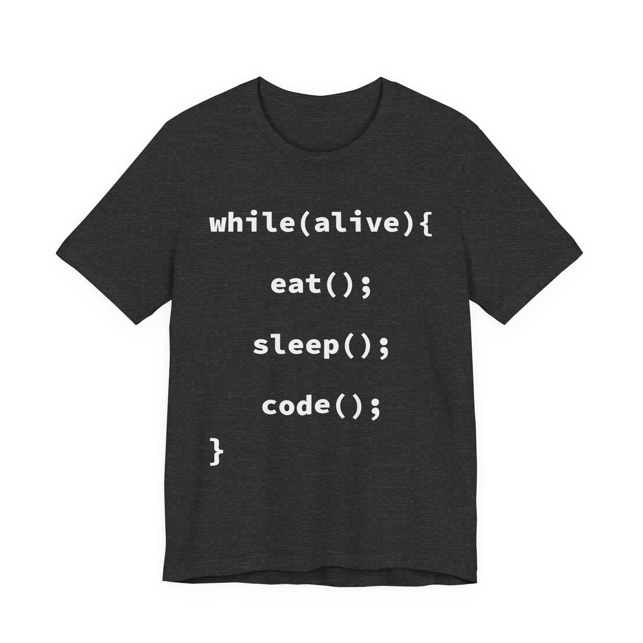 While Alive Eat Sleep Code T-Shirt | Programmer Coding Shirt | Developer Gift | Minimal Coding Tee