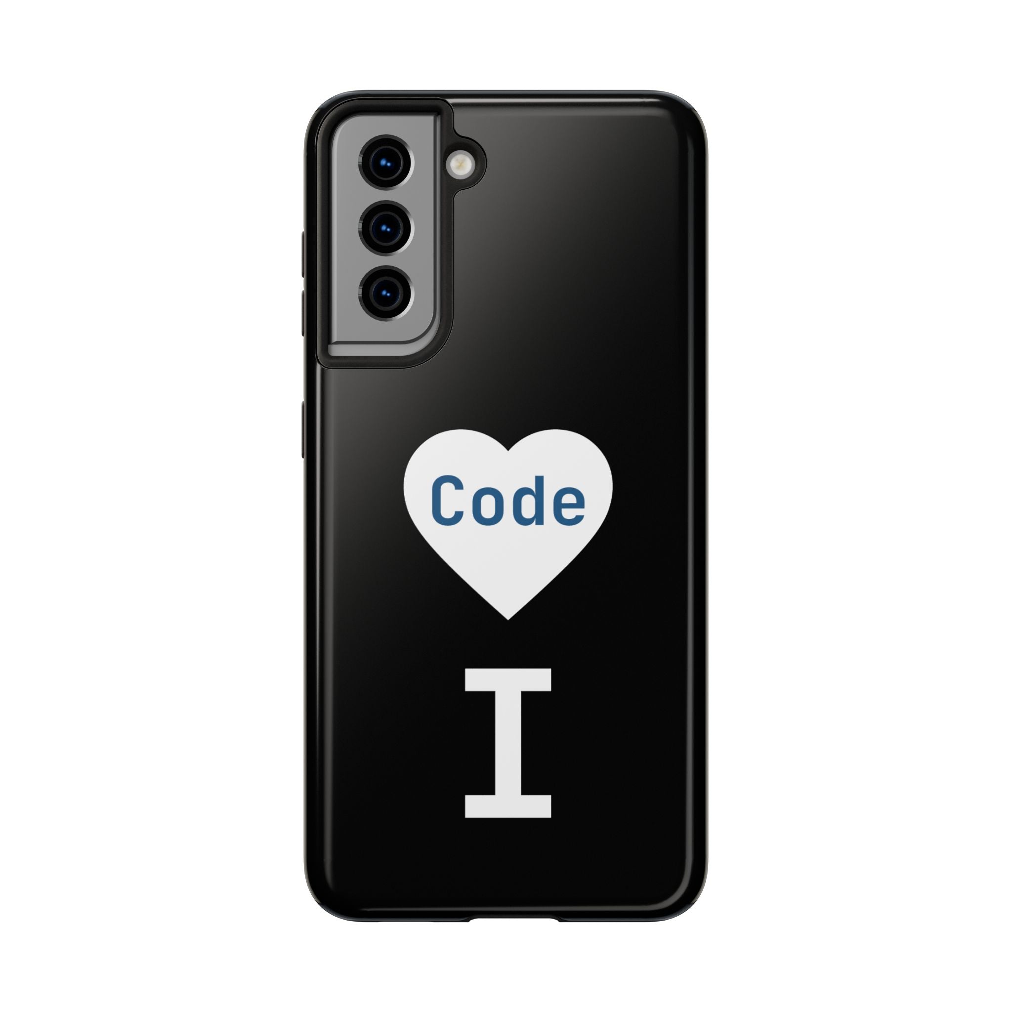 I <CODE> Heart Phone Case | Minimalist Developer Cover