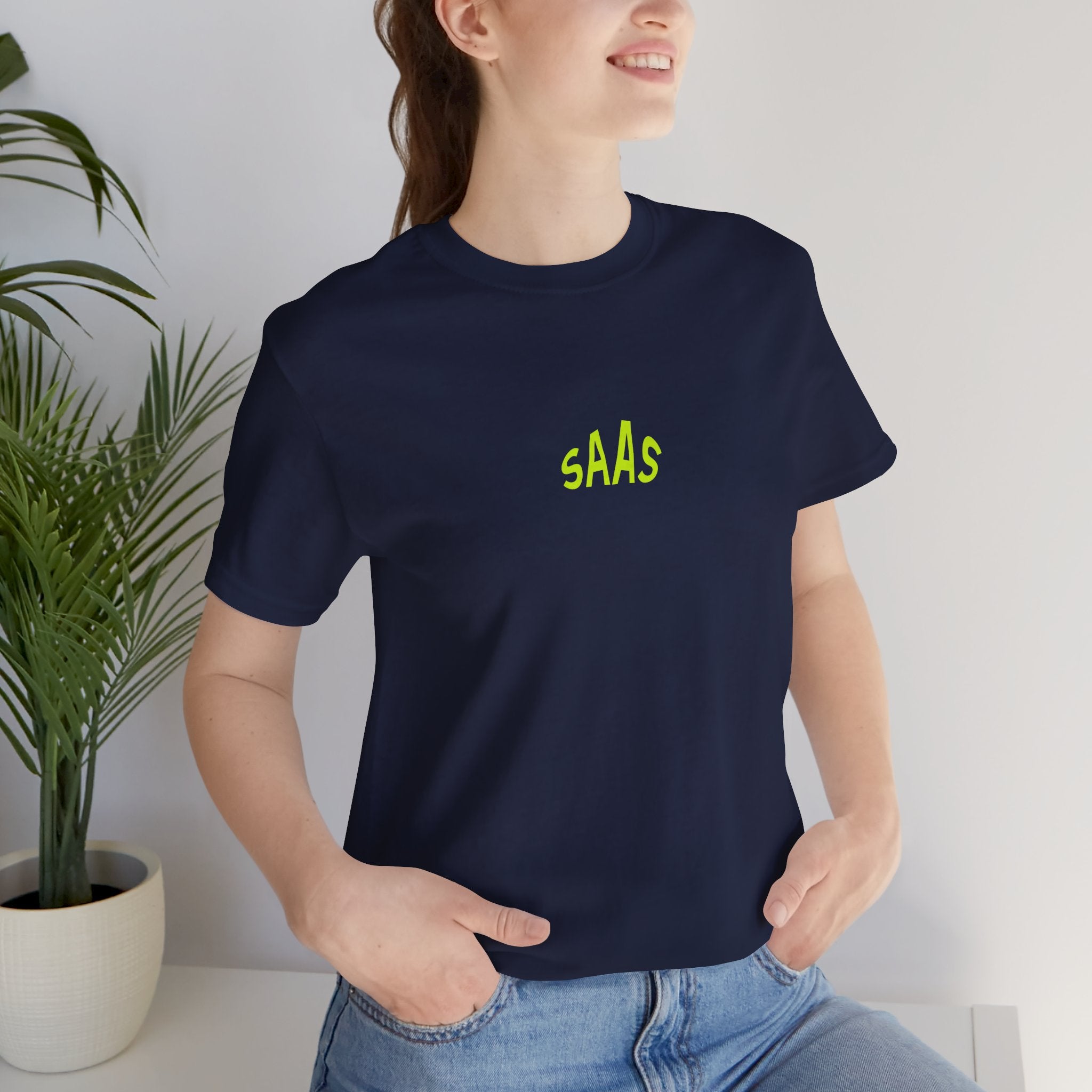 SaaS Neon Logo Tee - Tech Startup T-Shirt