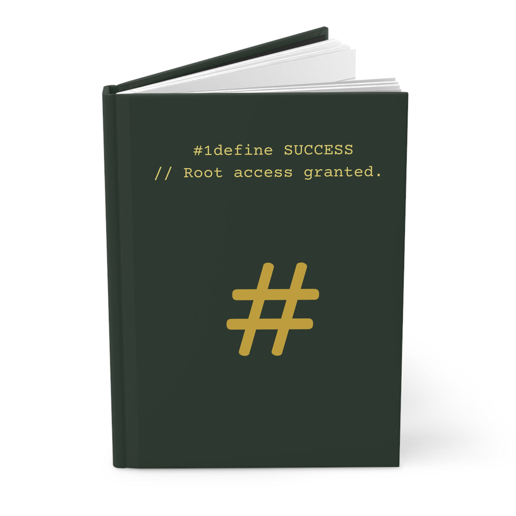 Codwear "Root Access" Forest Green & Gold Hardcover Journal