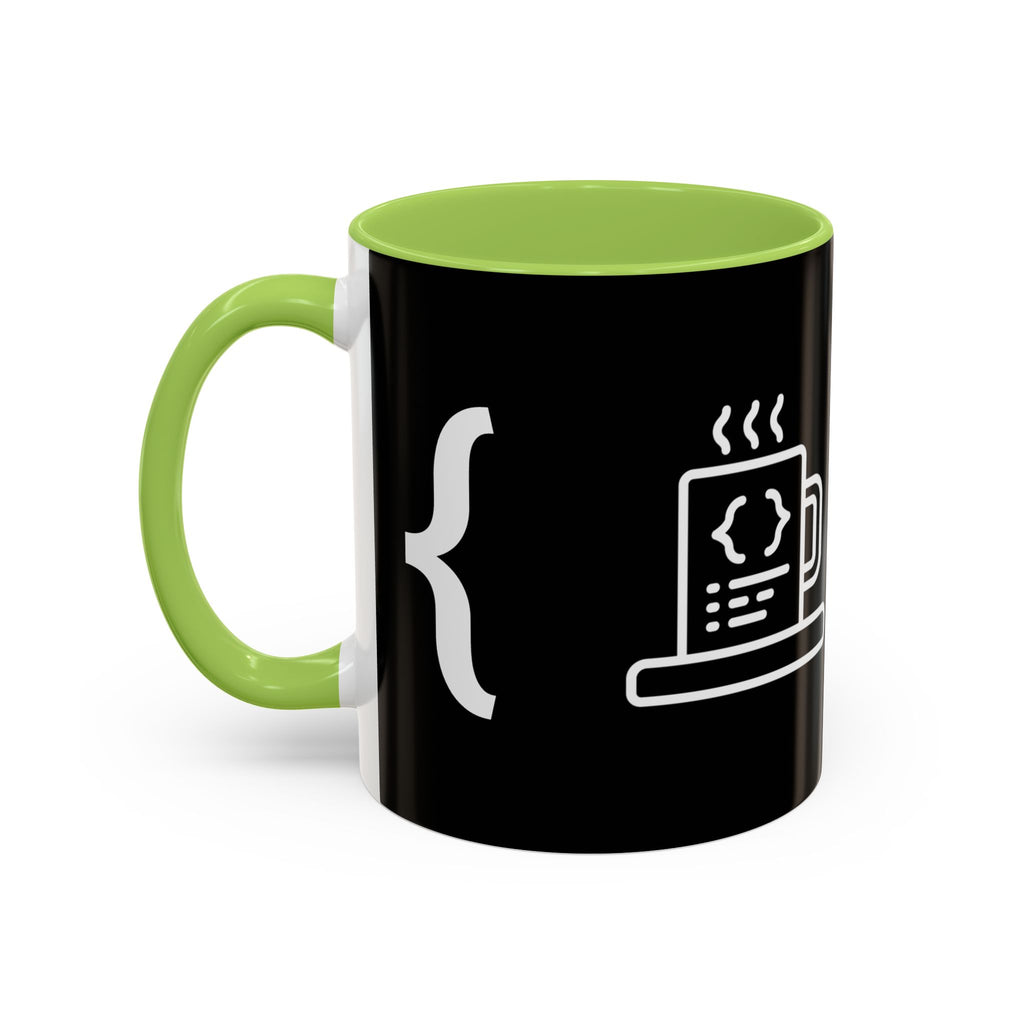Binary Pulse: Minimalist White-on-Black Developer Mug