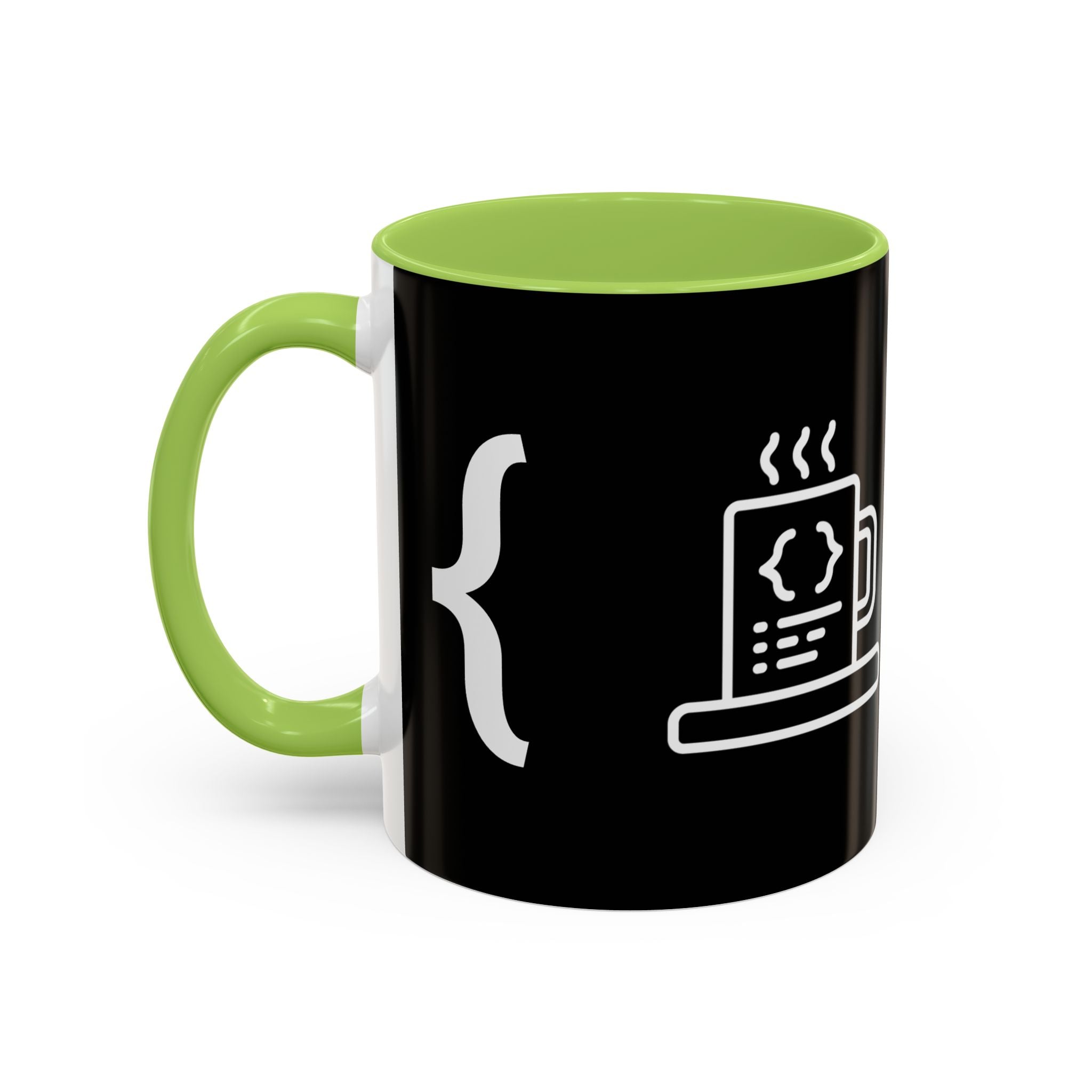 Binary Pulse: Minimalist White-on-Black Developer Mug