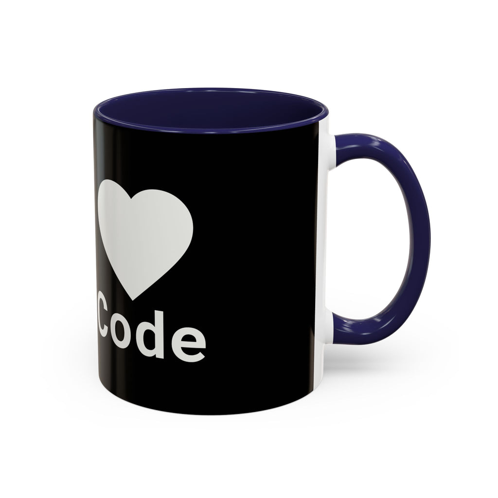 I <CODE> Heart Mug | Programmer Two-Tone Coffee Mug (11oz, 15oz)