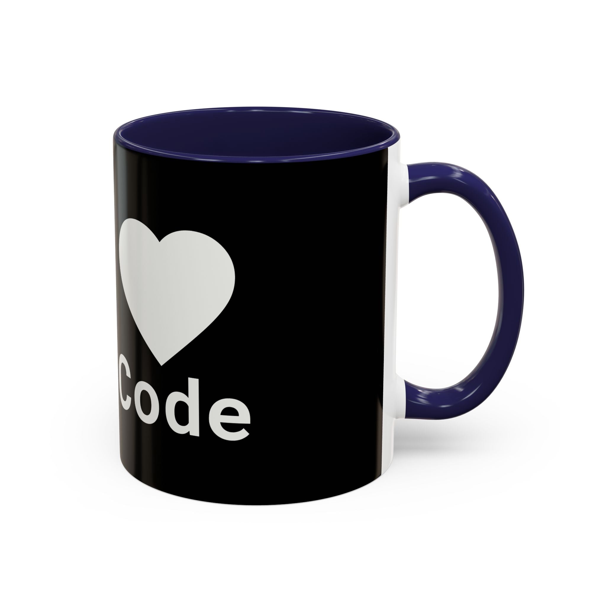 I <CODE> Heart Mug | Programmer Two-Tone Coffee Mug (11oz, 15oz)
