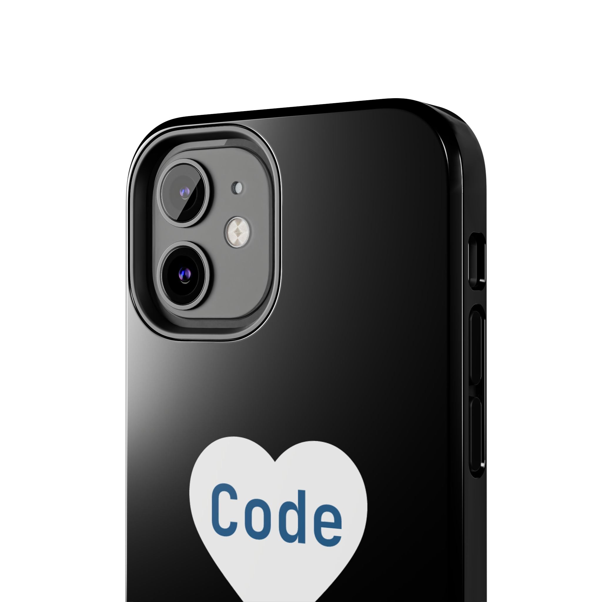 I <CODE> Heart Phone Case | Minimalist Developer Cover