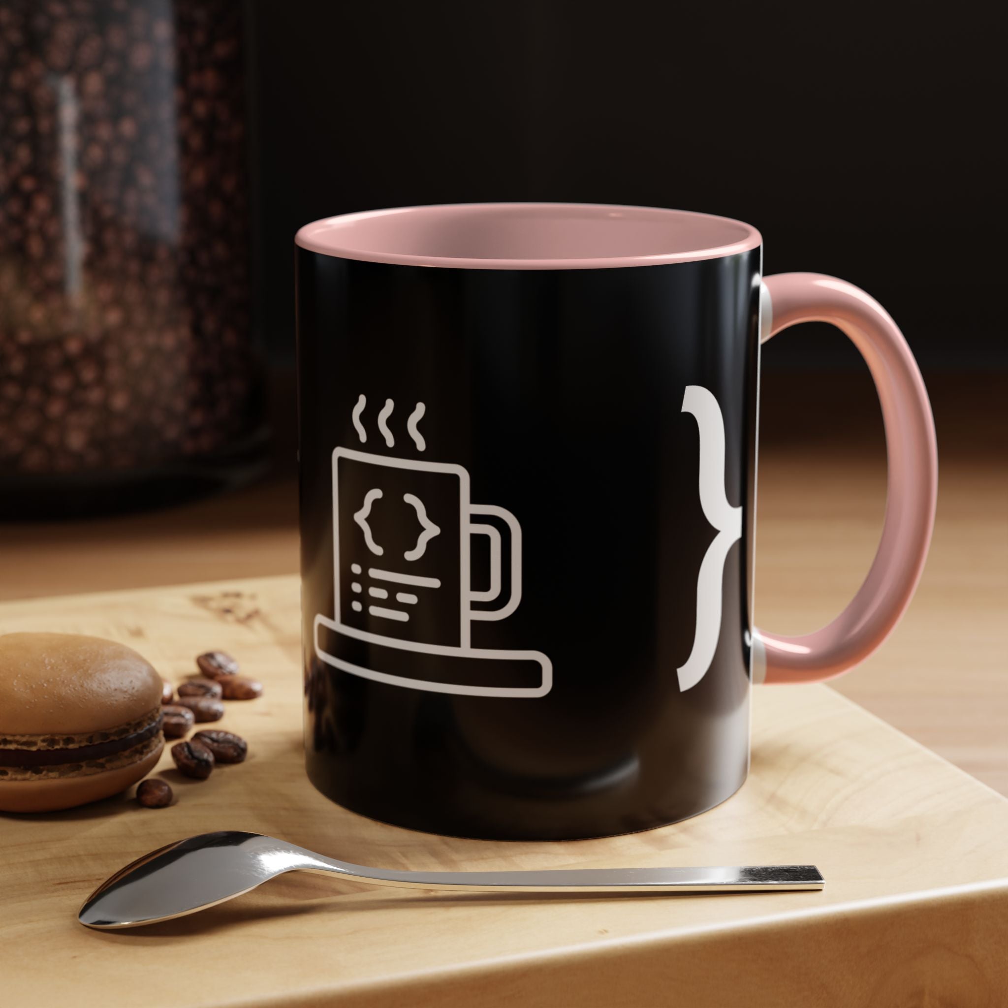 Binary Pulse: Minimalist White-on-Black Developer Mug