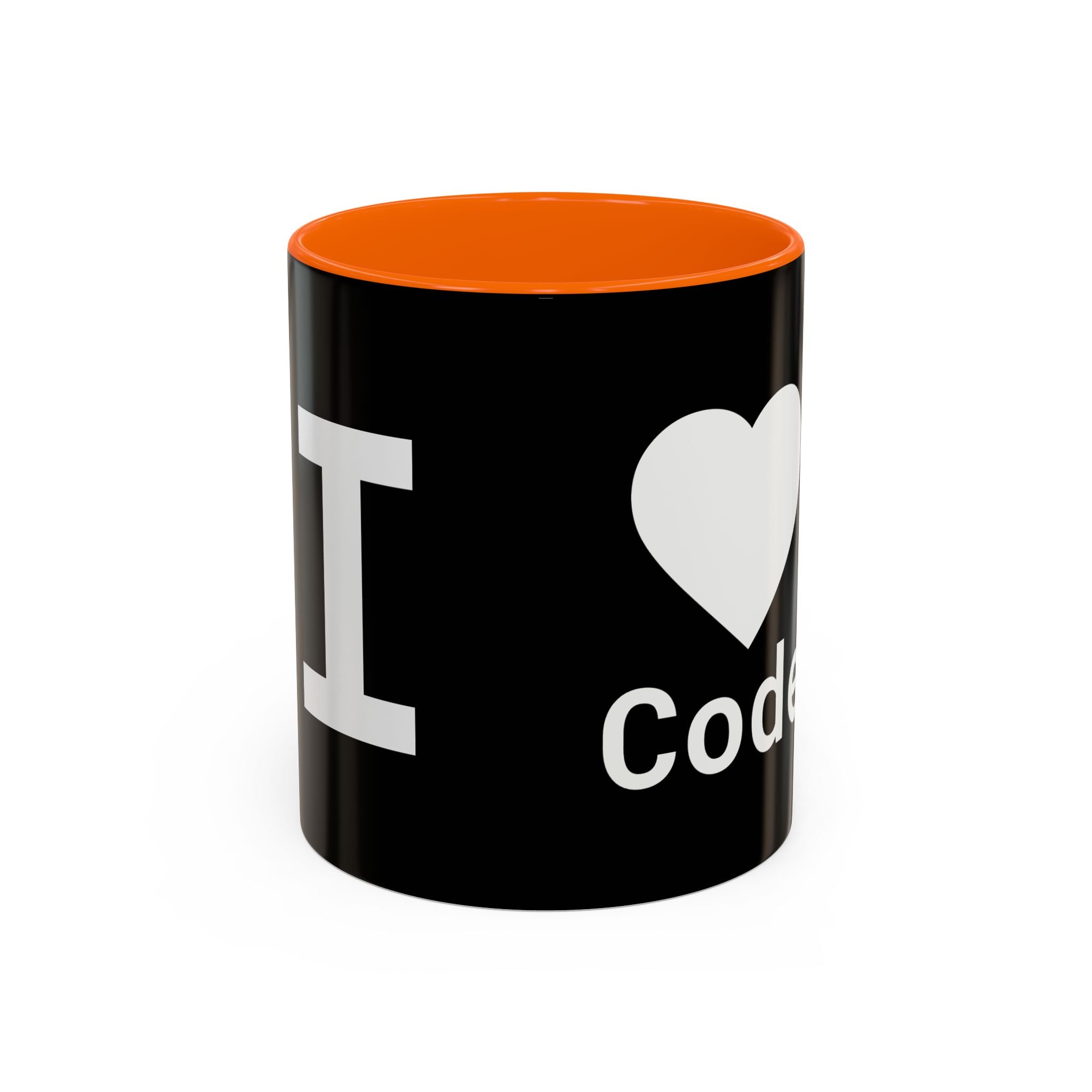 I <CODE> Heart Mug | Programmer Two-Tone Coffee Mug (11oz, 15oz)