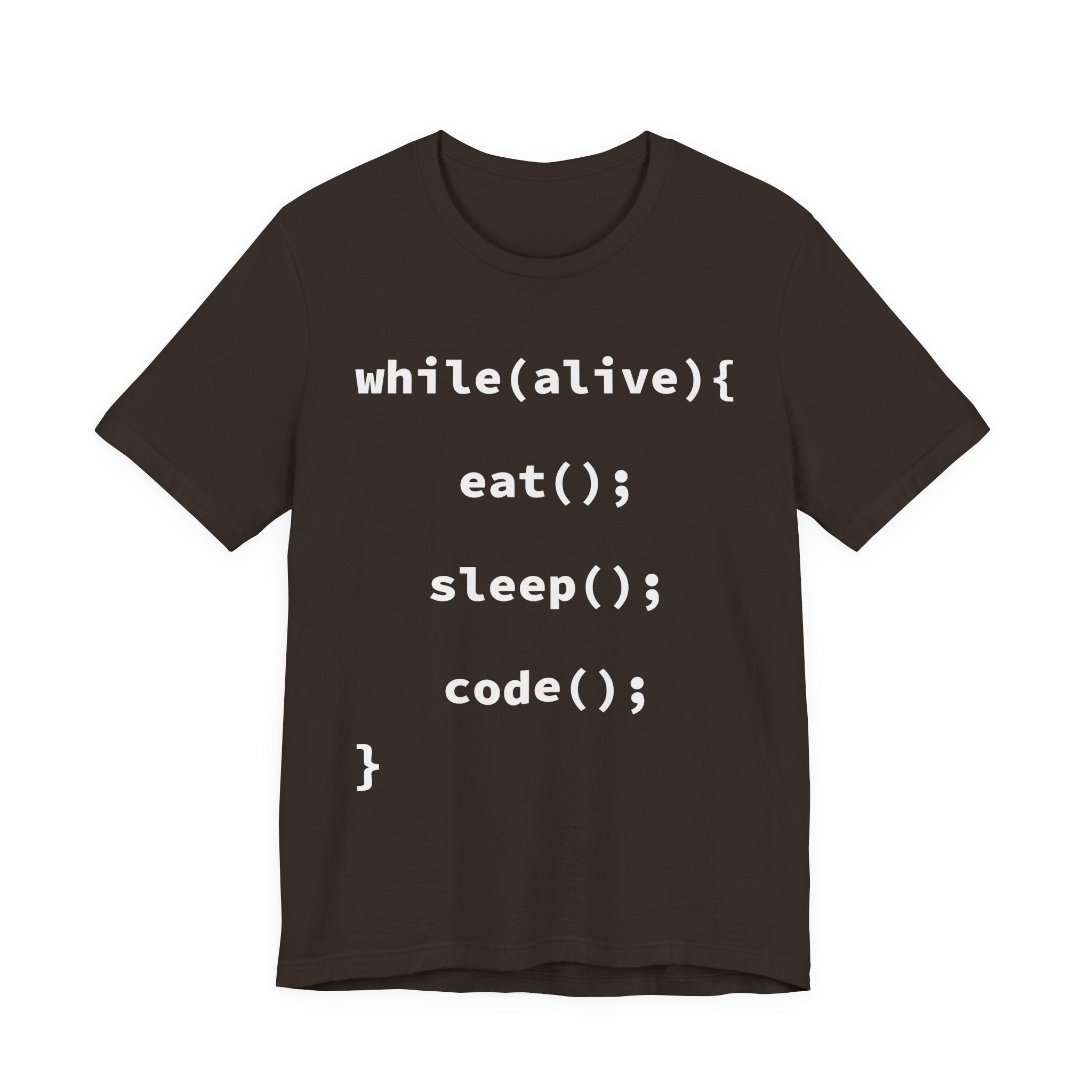 While Alive Eat Sleep Code T-Shirt | Programmer Coding Shirt | Developer Gift | Minimal Coding Tee