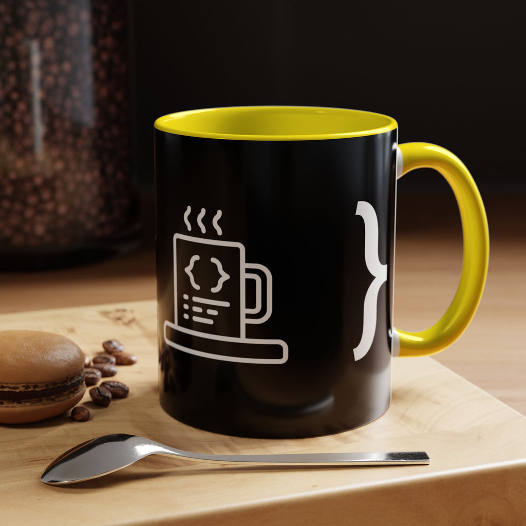 Binary Pulse: Minimalist White-on-Black Developer Mug