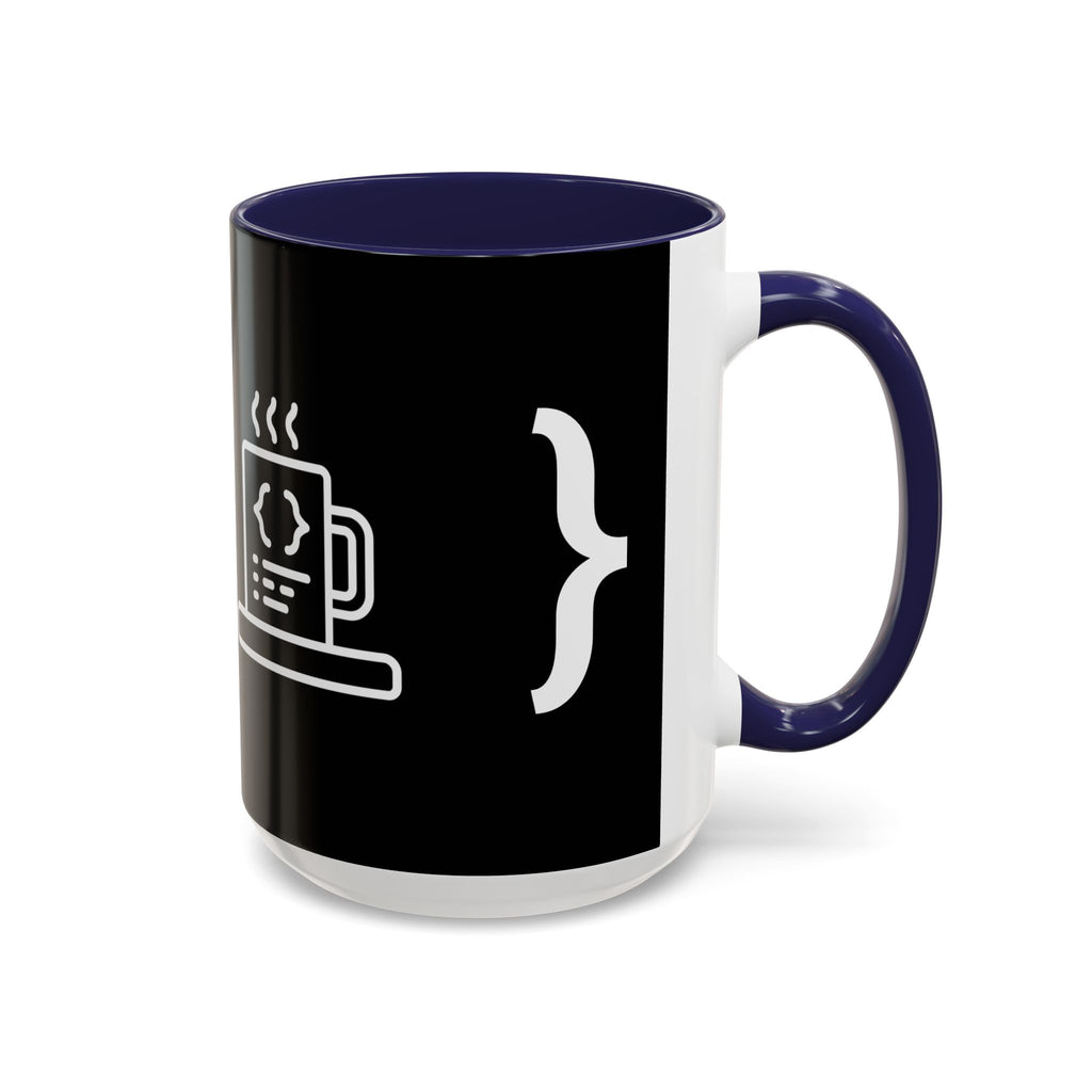 Binary Pulse: Minimalist White-on-Black Developer Mug