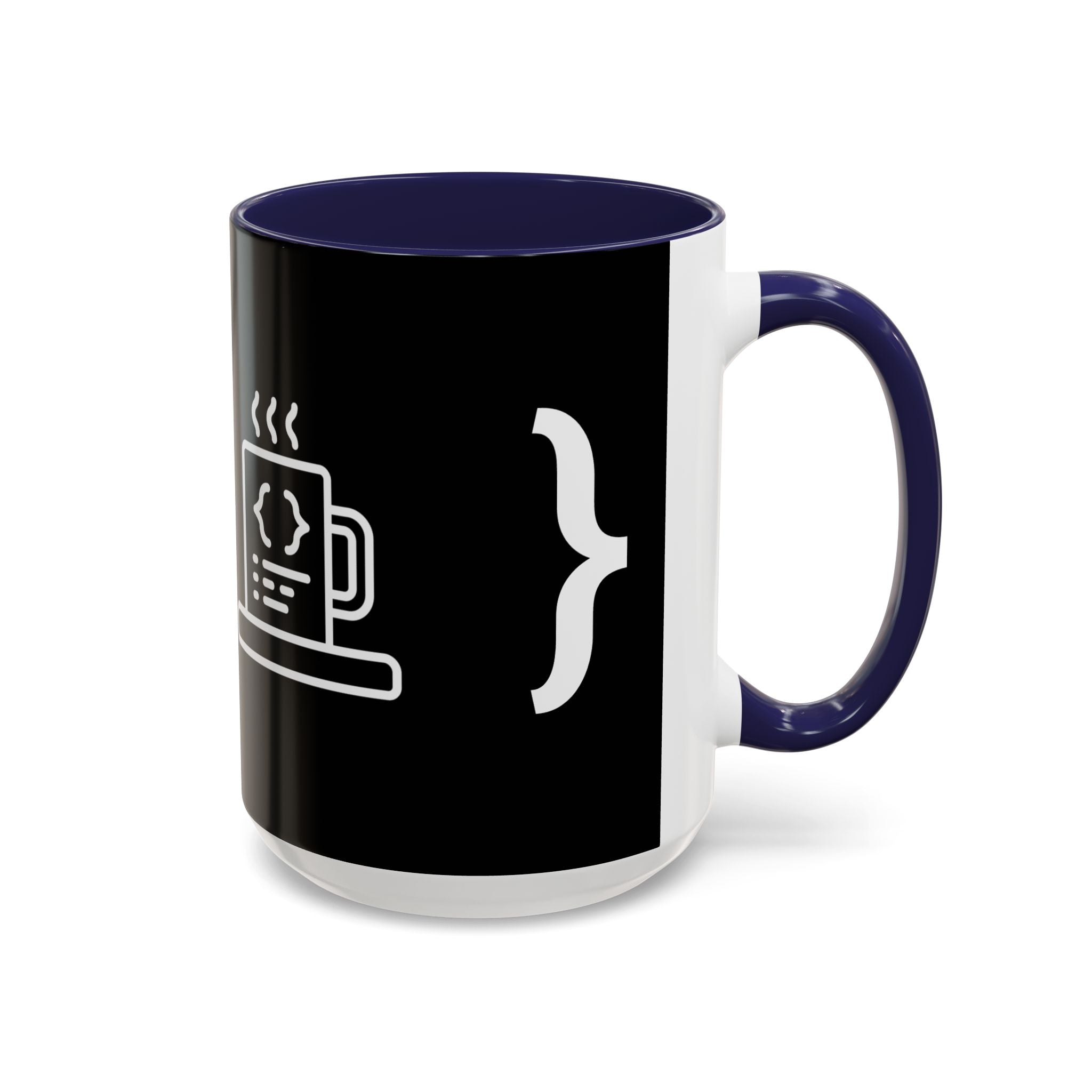 Binary Pulse: Minimalist White-on-Black Developer Mug