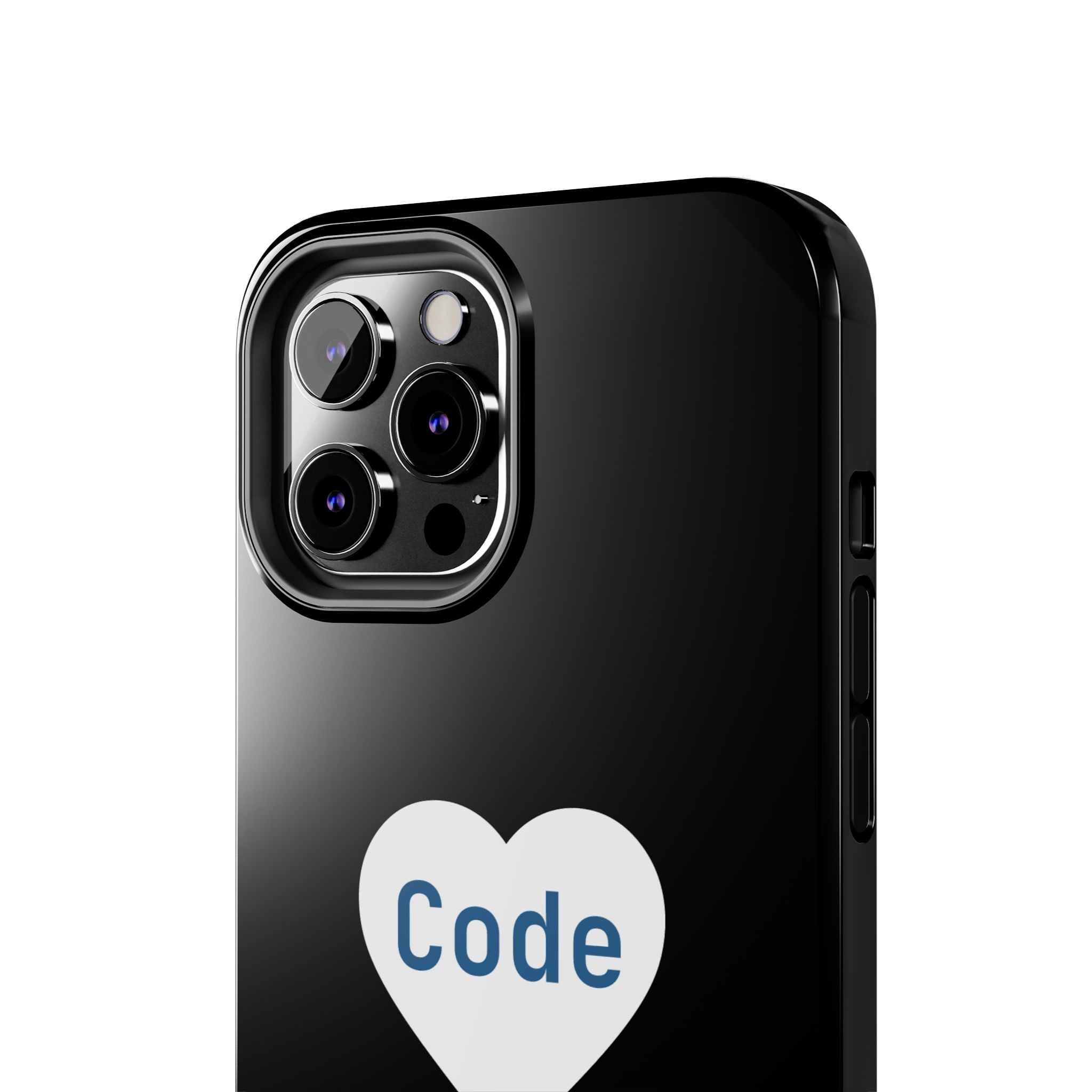 I <CODE> Heart Phone Case | Minimalist Developer Cover