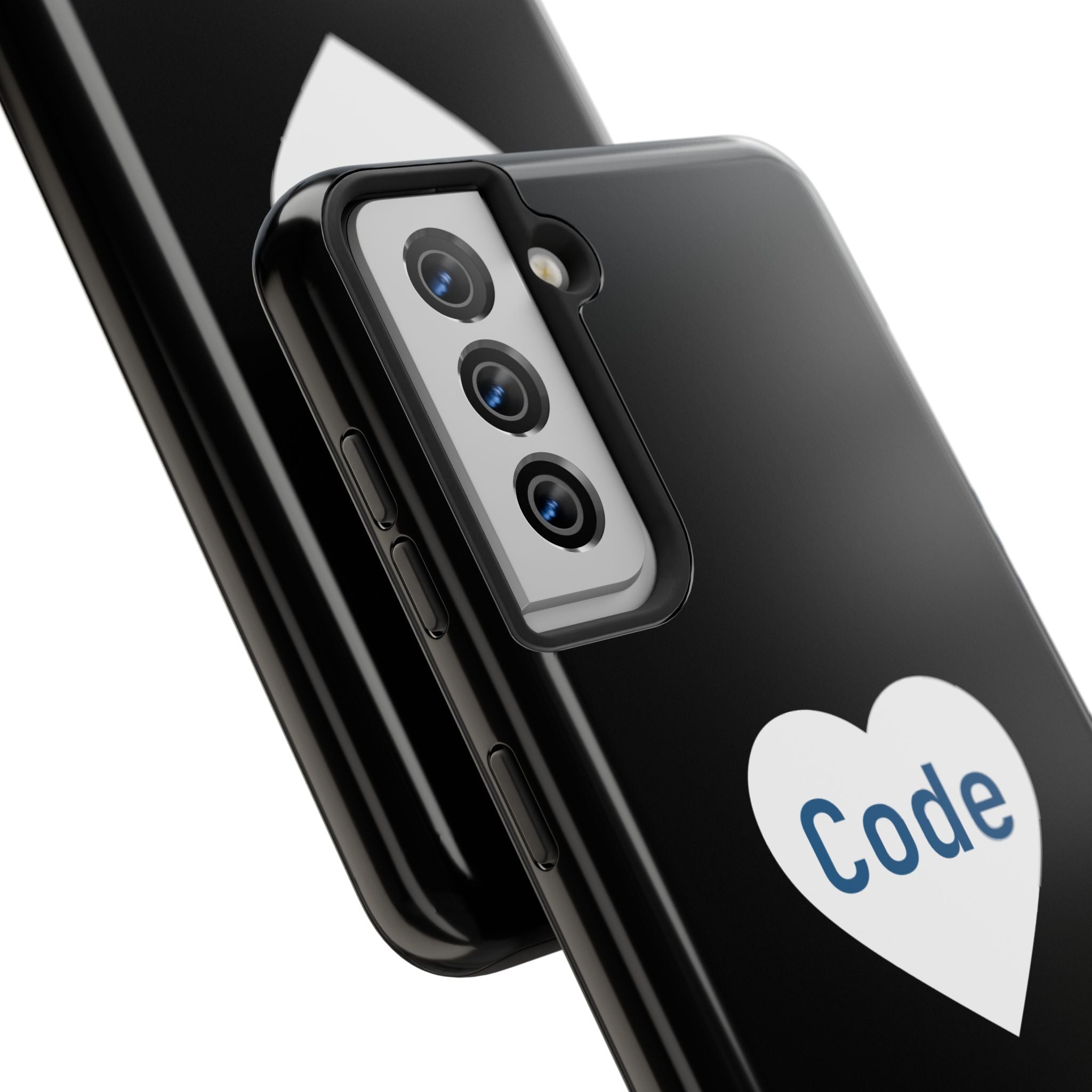 I <CODE> Heart Phone Case | Minimalist Developer Cover