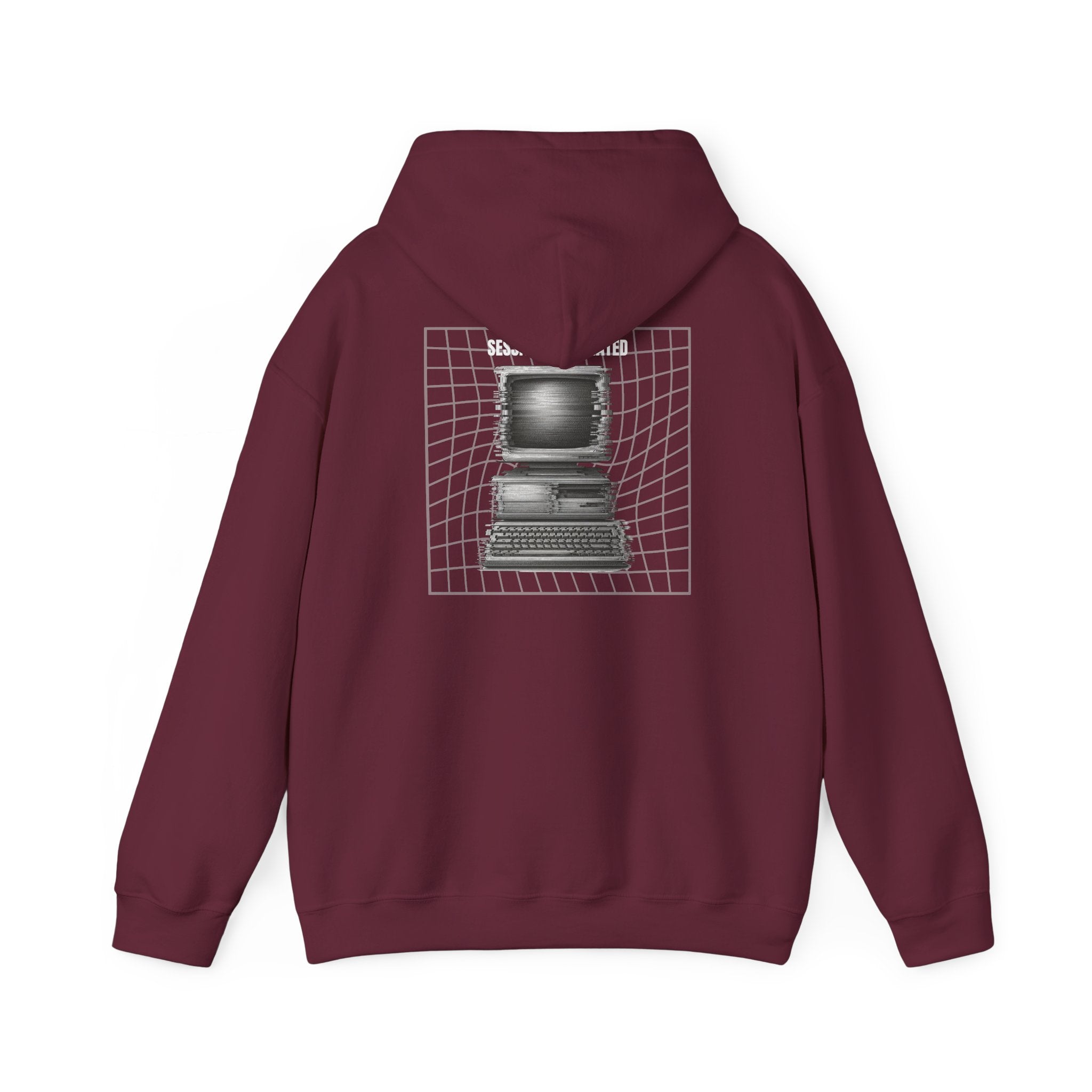 Session Terminated Hoodie — Retro Computer Vaporwave Tech Sweatshirt