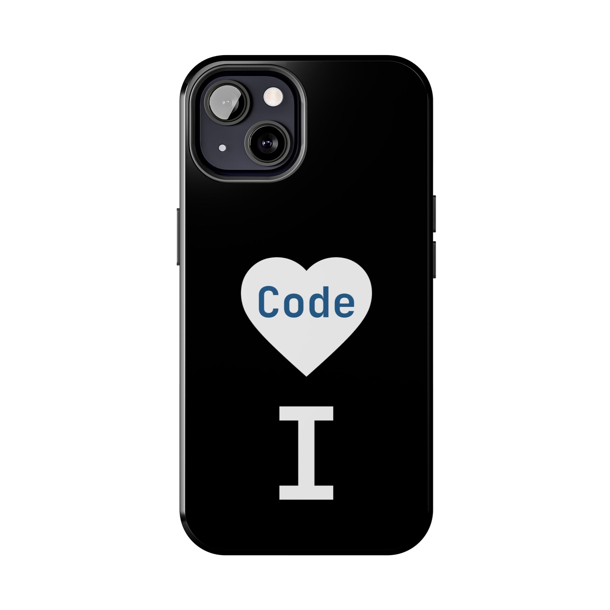 I <CODE> Heart Phone Case | Minimalist Developer Cover