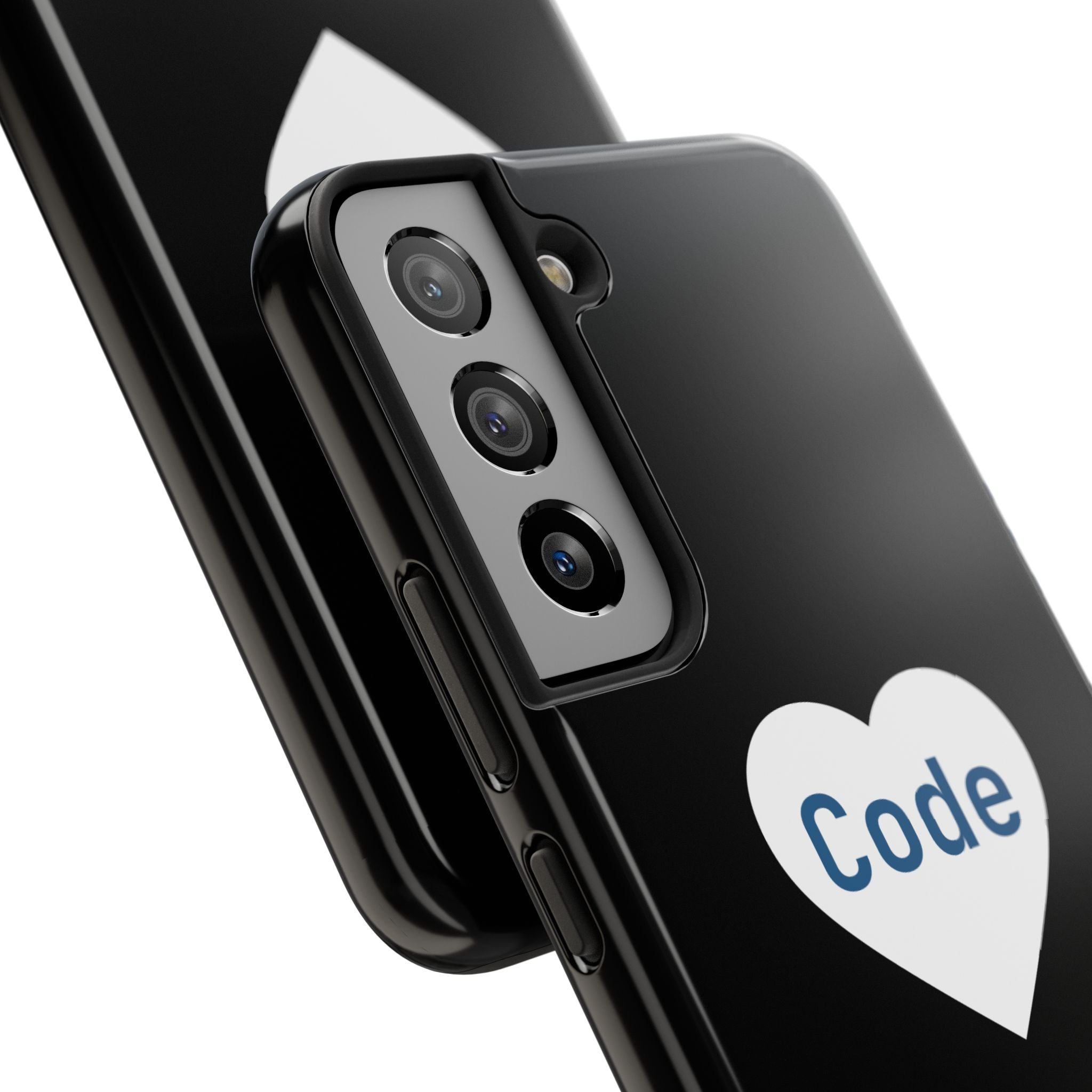 I <CODE> Heart Phone Case | Minimalist Developer Cover