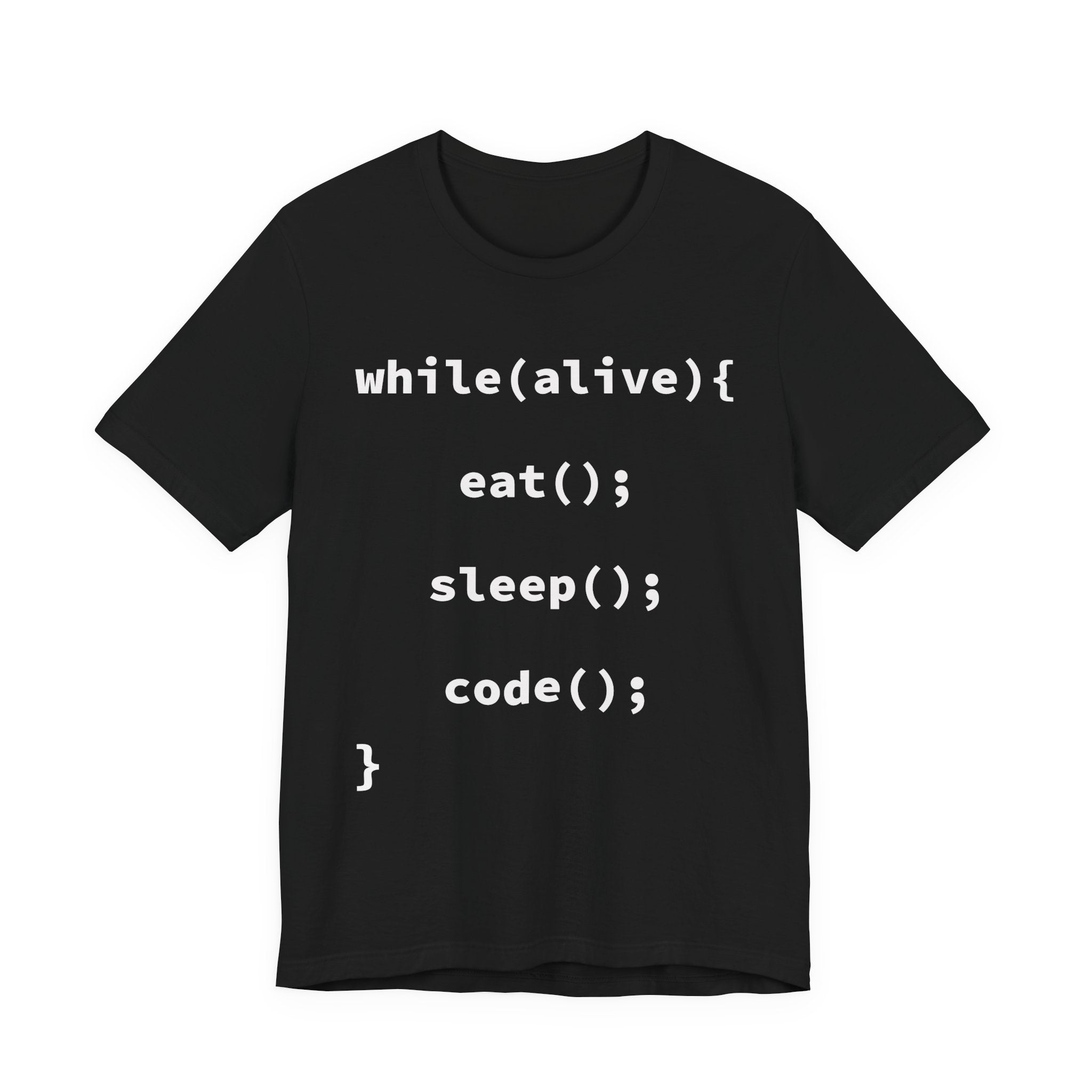 While Alive Eat Sleep Code T-Shirt | Programmer Coding Shirt | Developer Gift | Minimal Coding Tee