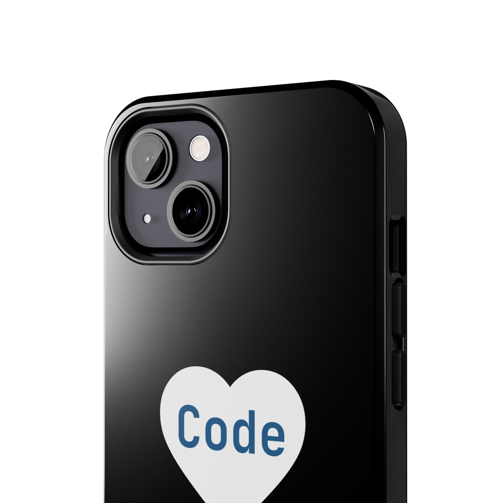 I <CODE> Heart Phone Case | Minimalist Developer Cover