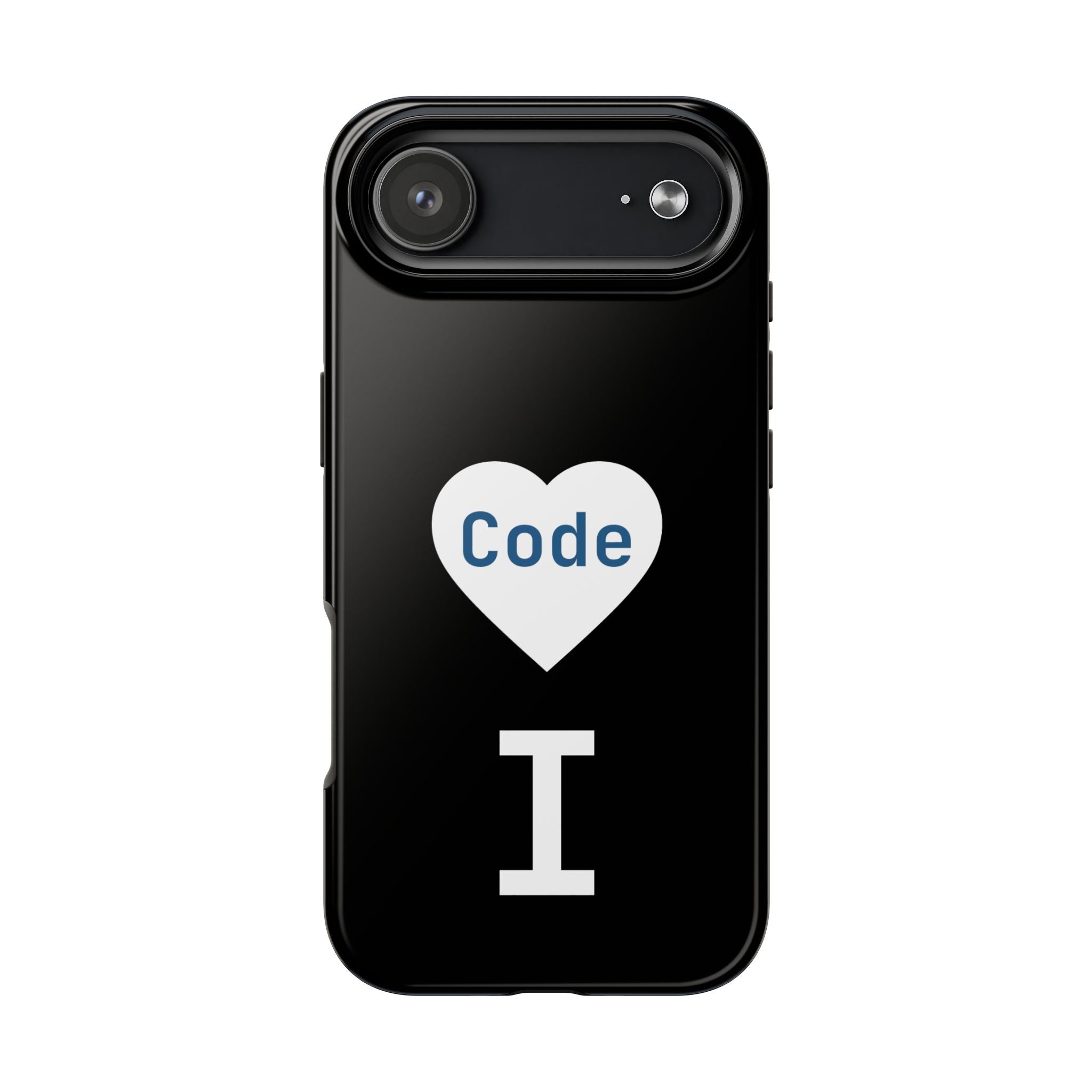 I <CODE> Heart Phone Case | Minimalist Developer Cover