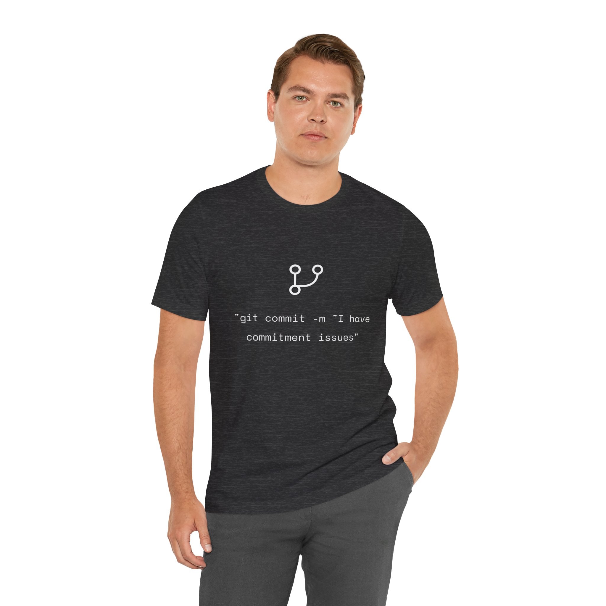 "git commit" Commitment Issues - Funny Programmer Minimalist T-Shirt
