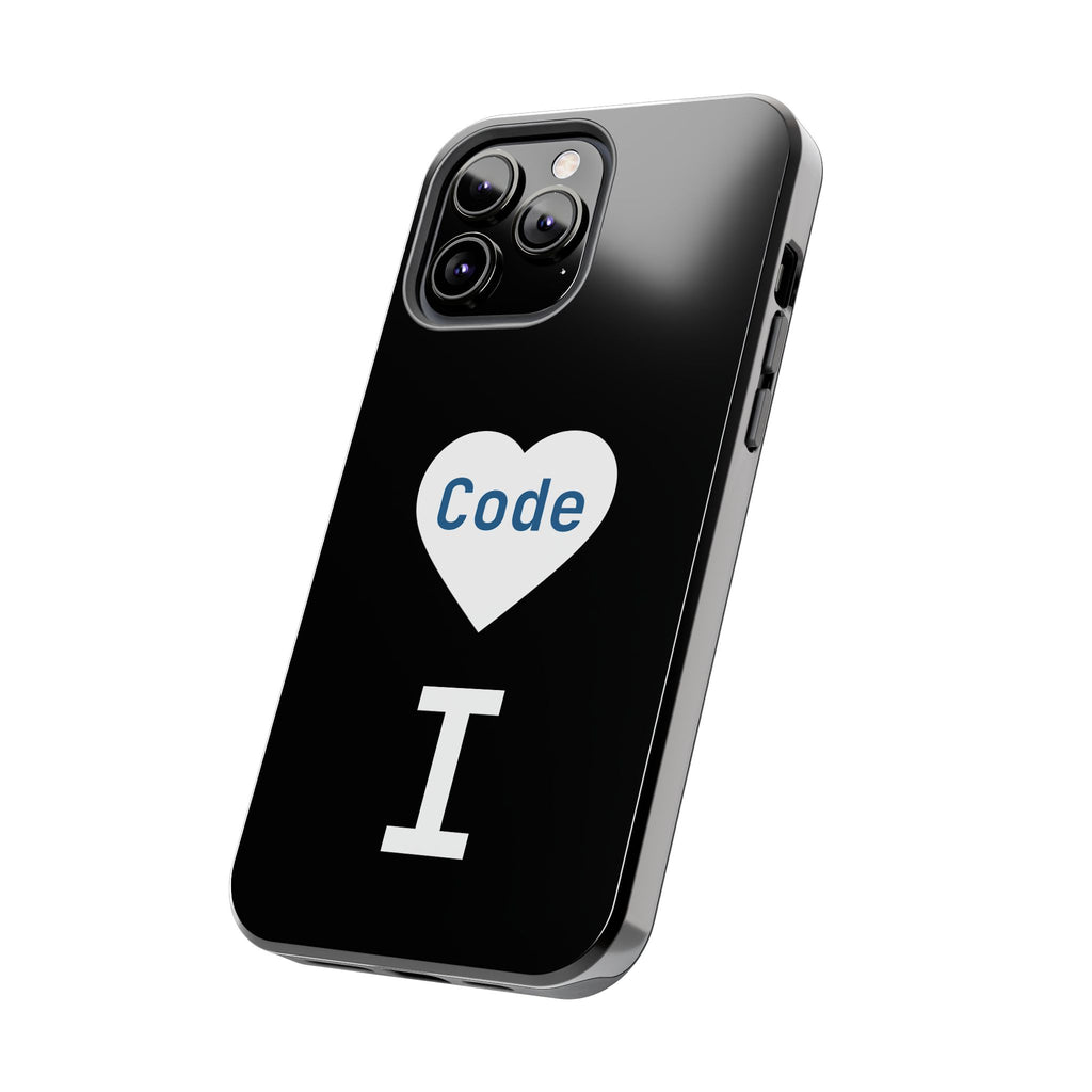 I <CODE> Heart Phone Case | Minimalist Developer Cover