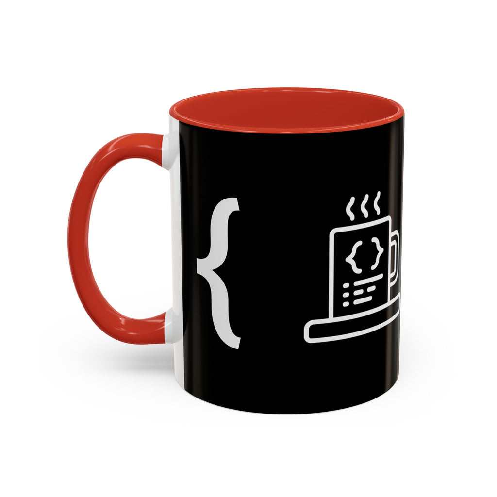 Binary Pulse: Minimalist White-on-Black Developer Mug