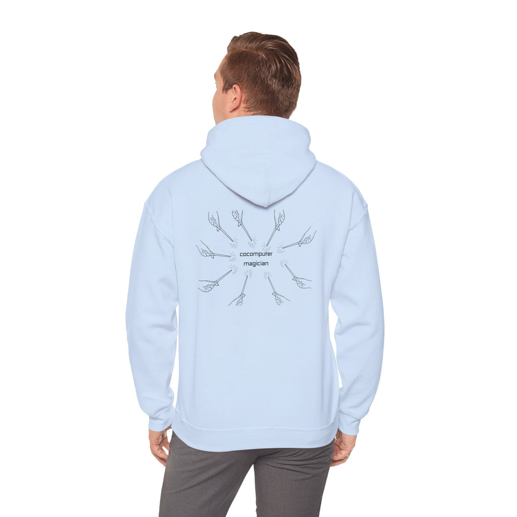 Computer Magician Hoodie — Minimal Tech Graphic Pullover