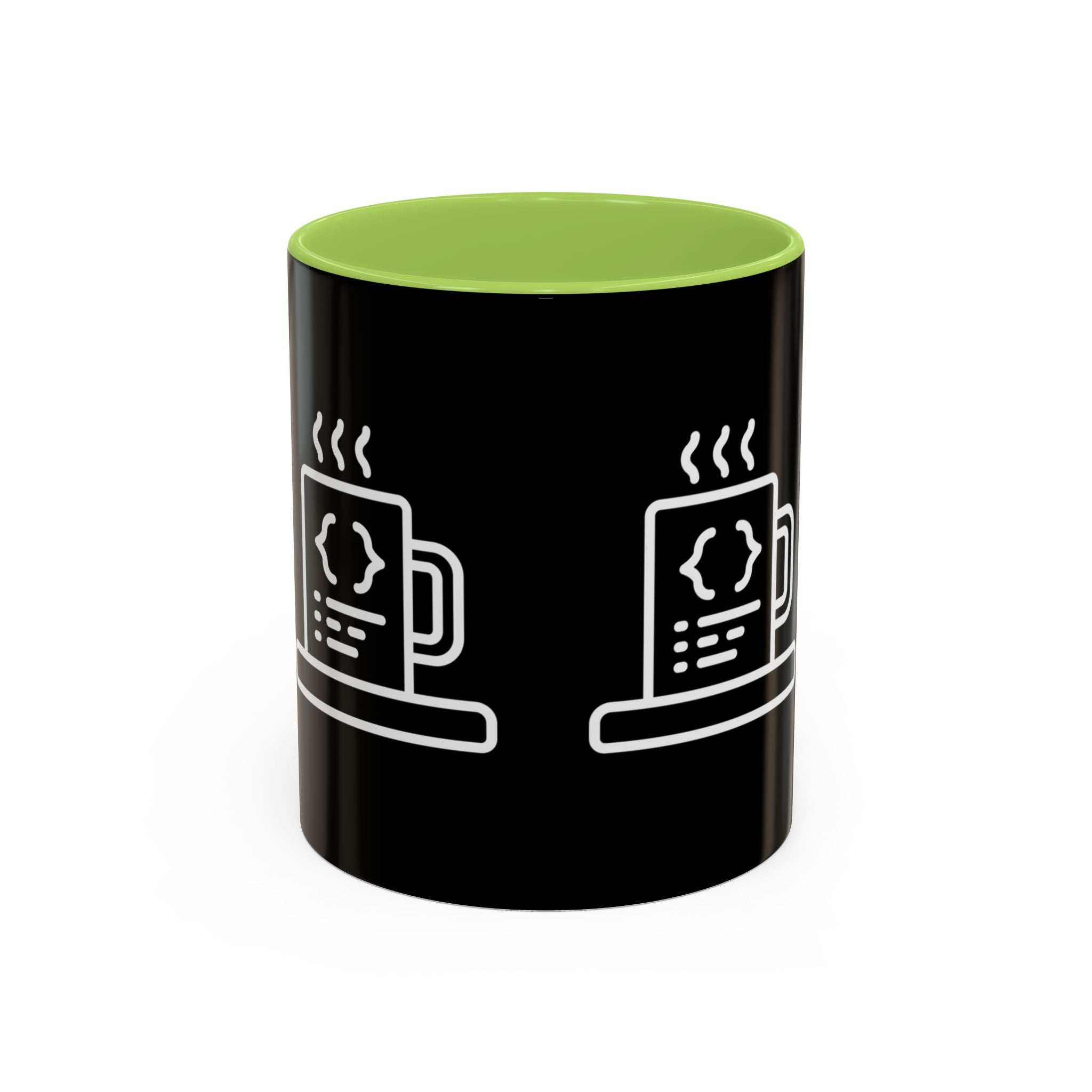 Binary Pulse: Minimalist White-on-Black Developer Mug