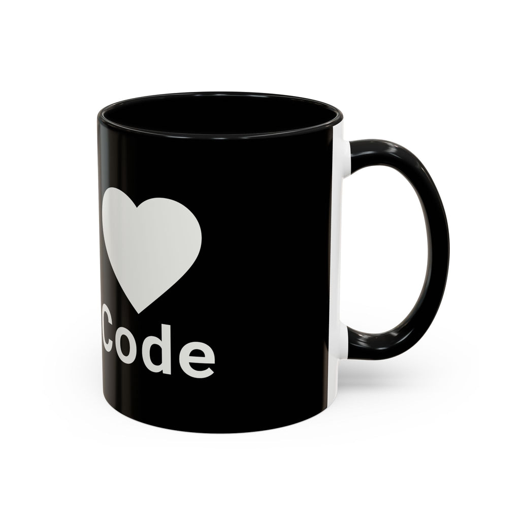 I <CODE> Heart Mug | Programmer Two-Tone Coffee Mug (11oz, 15oz)