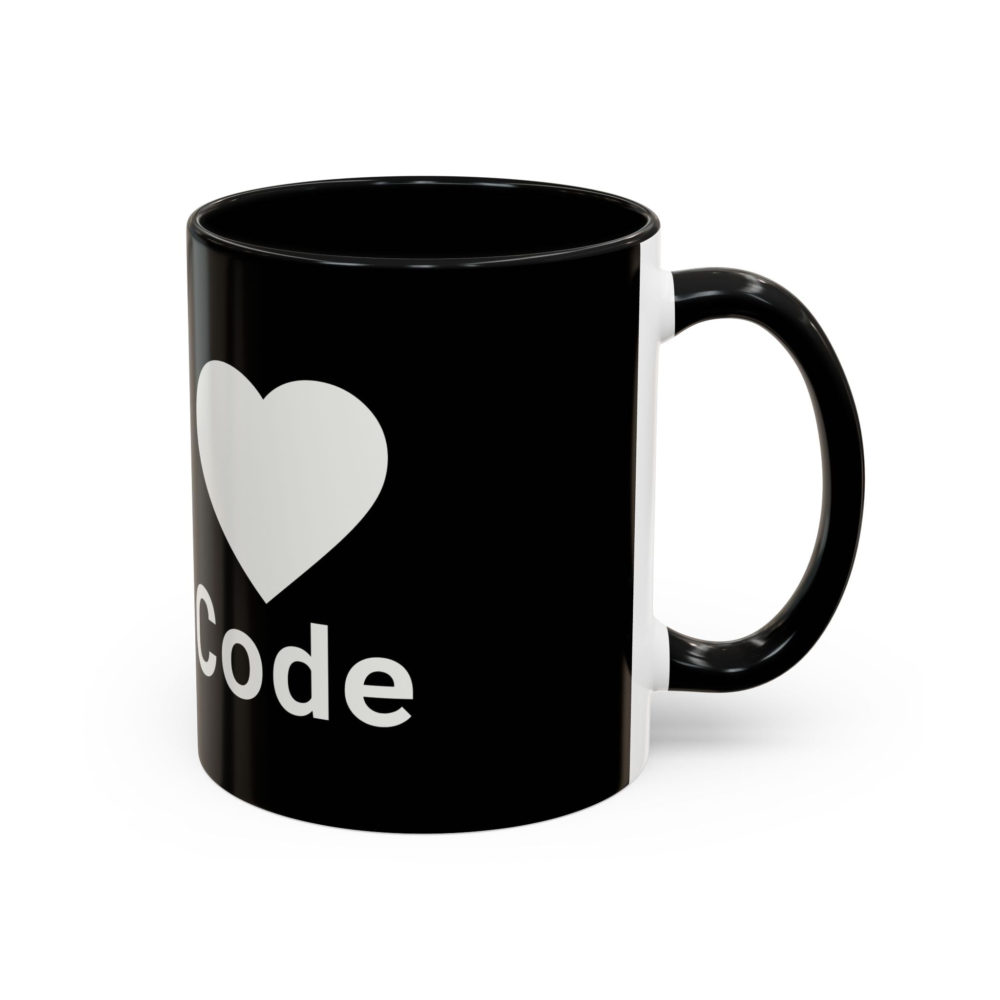 I <CODE> Heart Mug | Programmer Two-Tone Coffee Mug (11oz, 15oz)