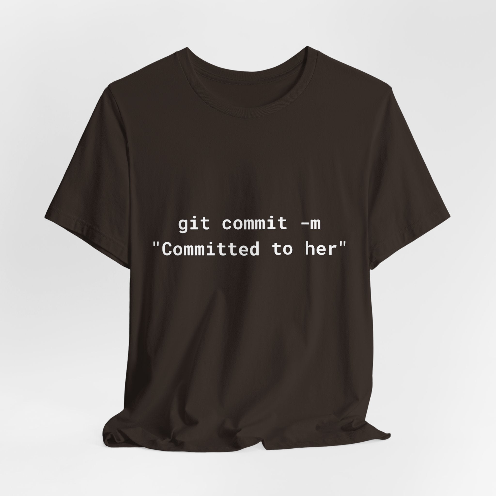 The "git commit" Developer Tee - Committed to Her