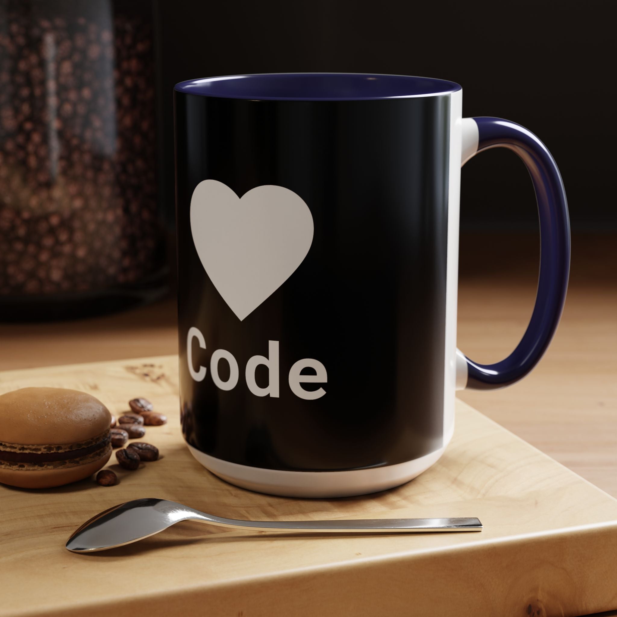 I <CODE> Heart Mug | Programmer Two-Tone Coffee Mug (11oz, 15oz)