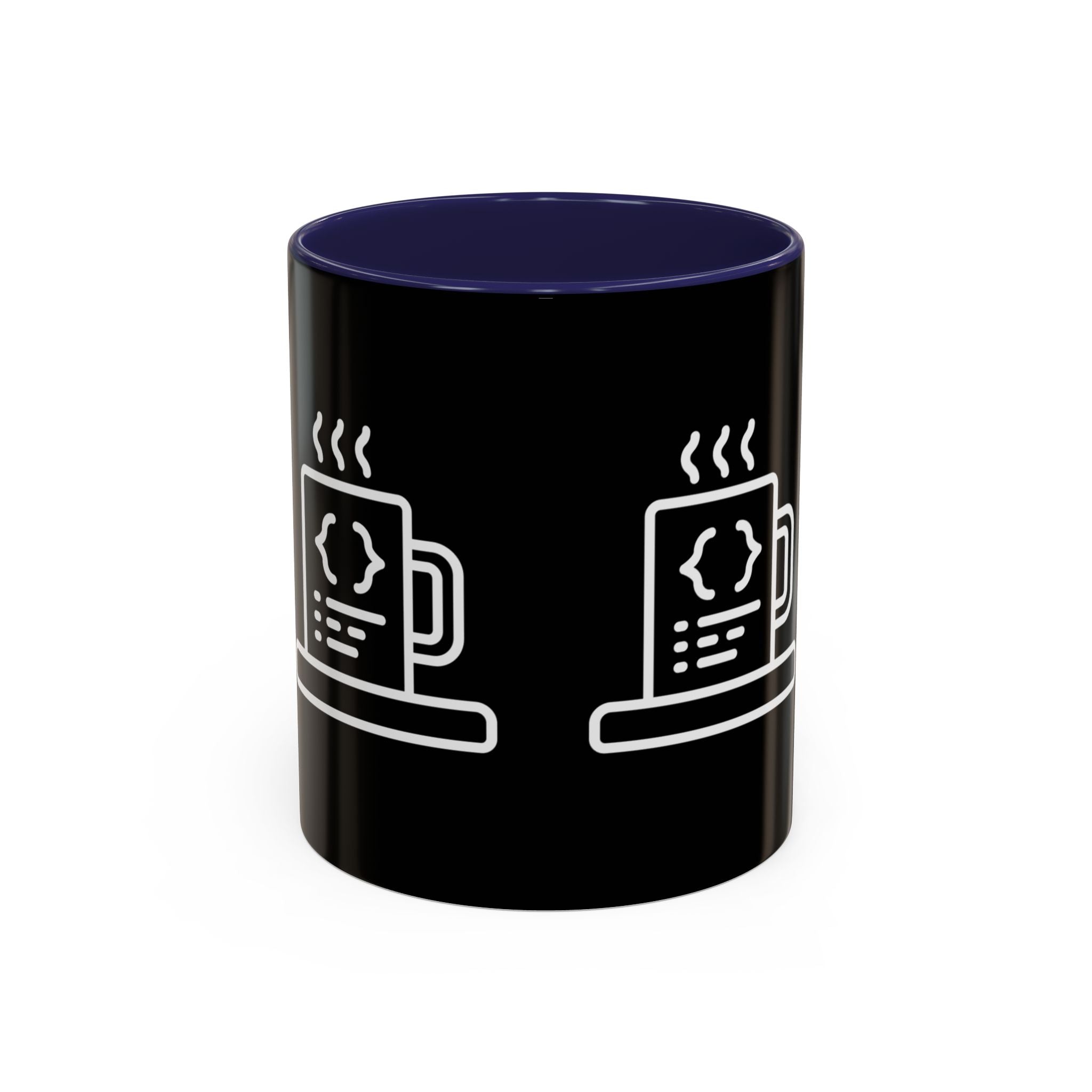 Binary Pulse: Minimalist White-on-Black Developer Mug