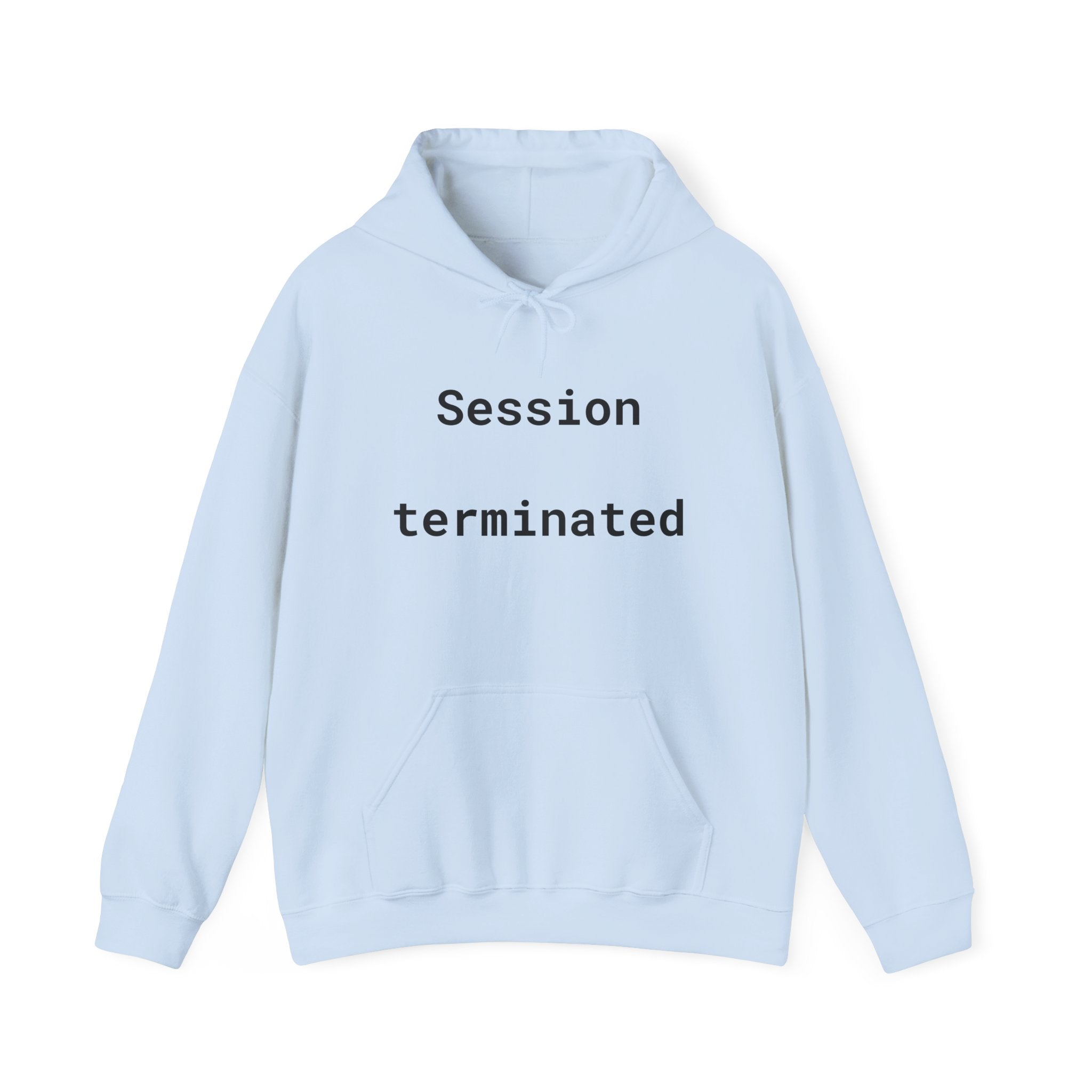 Hoodie — "Session Terminated" Retro Computer Graphic Hoodie