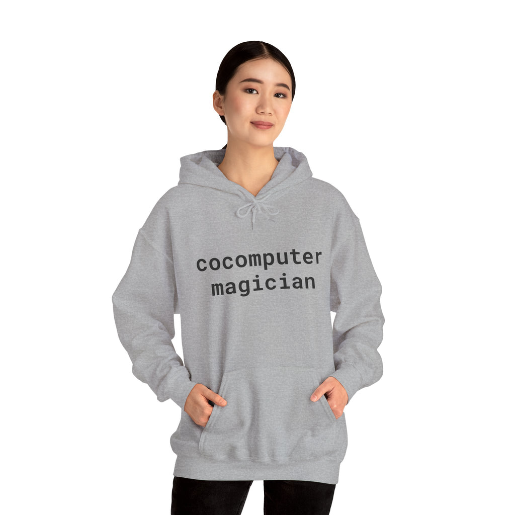 Computer Magician Hoodie — Minimal Tech Graphic Pullover