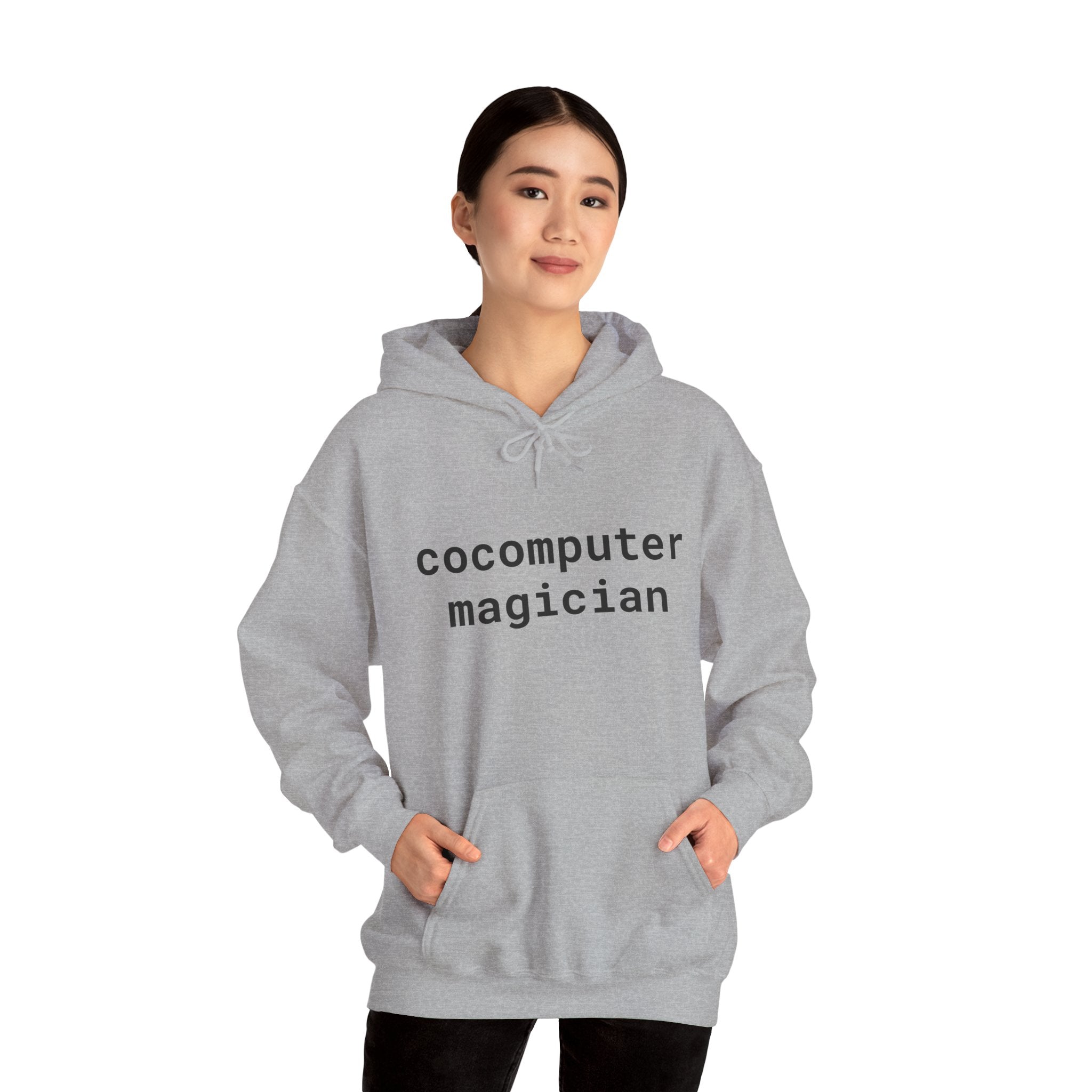 Computer Magician Hoodie — Minimal Tech Graphic Pullover
