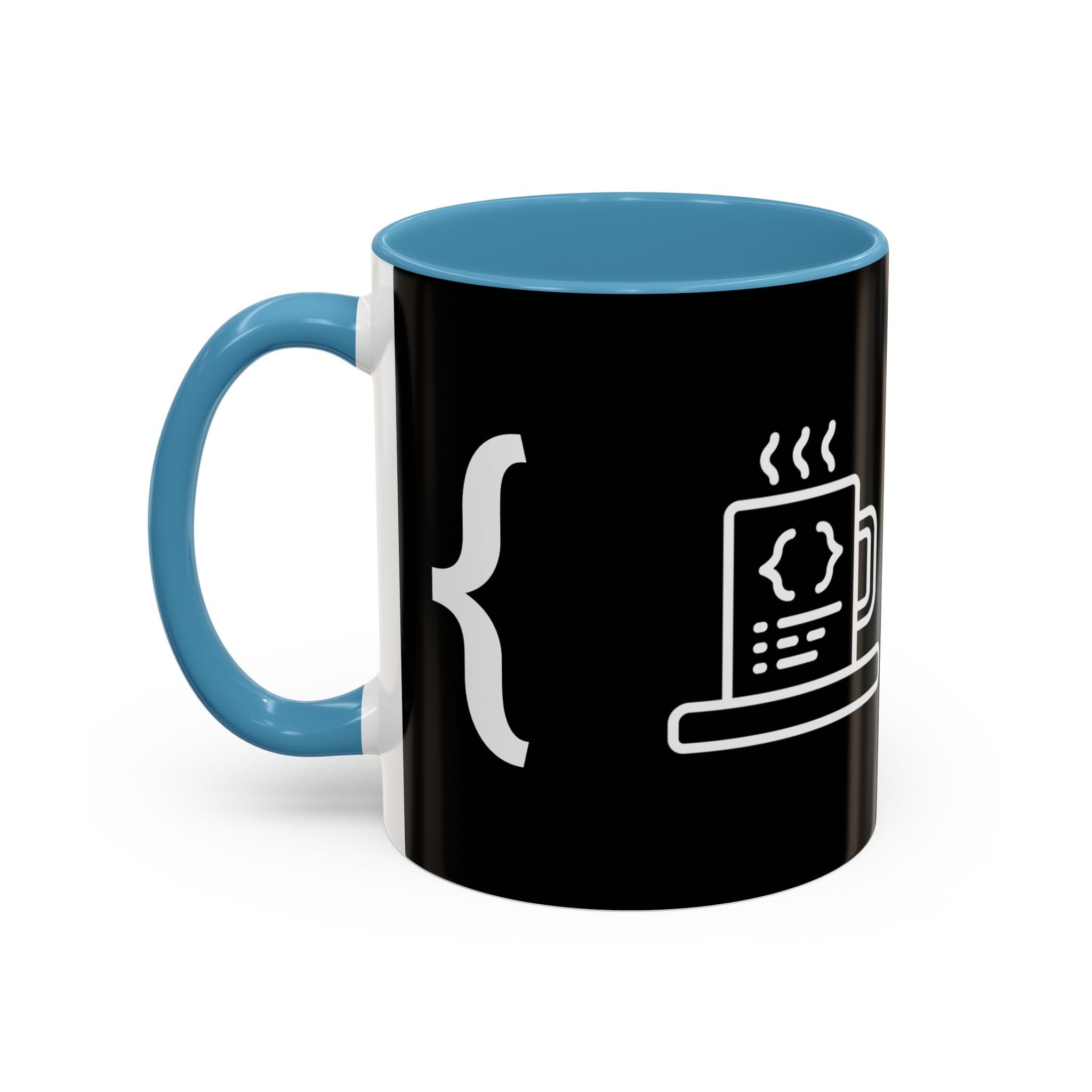 Binary Pulse: Minimalist White-on-Black Developer Mug