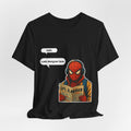 Spider Comic Tee - Reading 'SPIL OLMAN' Graphic T-Shirt