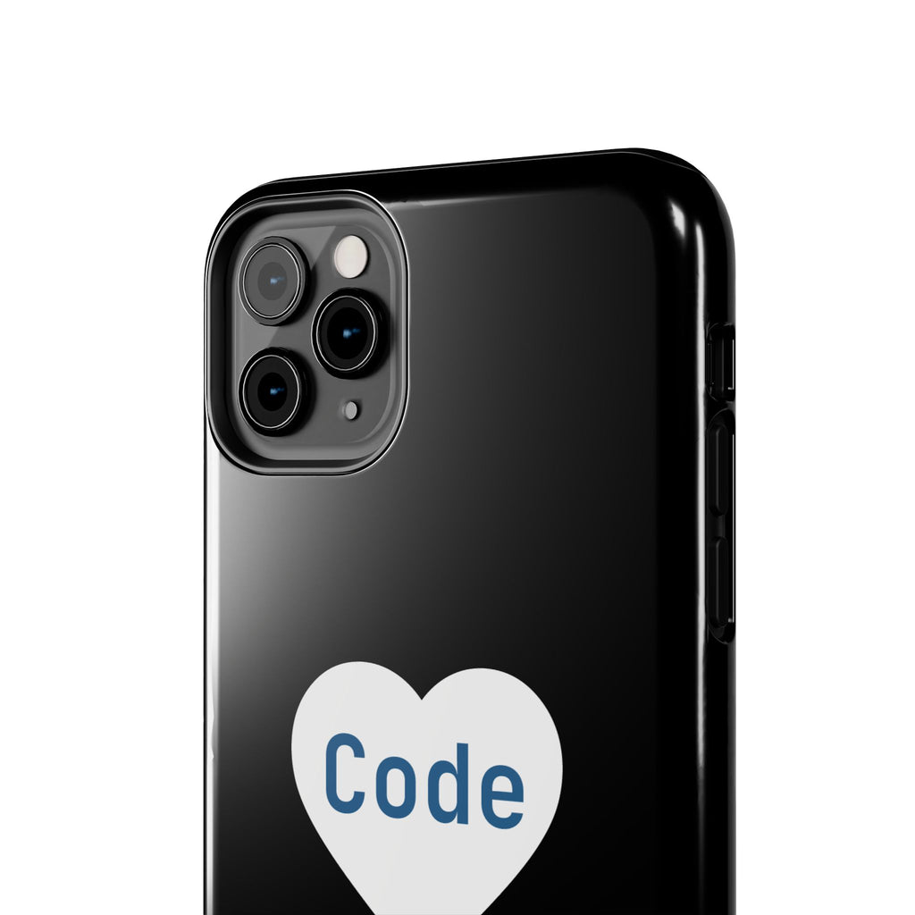 I <CODE> Heart Phone Case | Minimalist Developer Cover