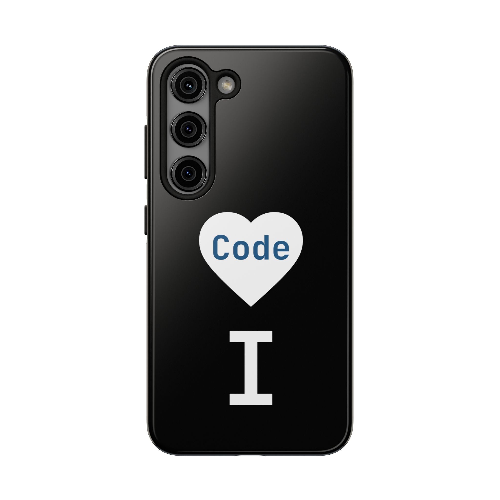 I <CODE> Heart Phone Case | Minimalist Developer Cover