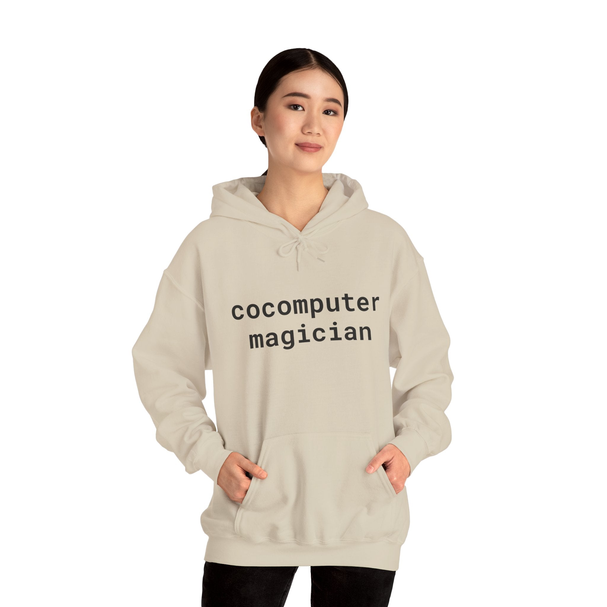 Computer Magician Hoodie — Minimal Tech Graphic Pullover