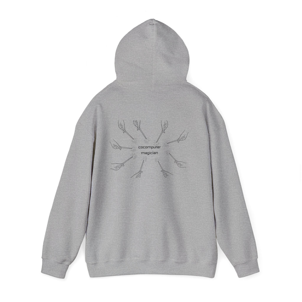 Computer Magician Hoodie — Minimal Tech Graphic Pullover